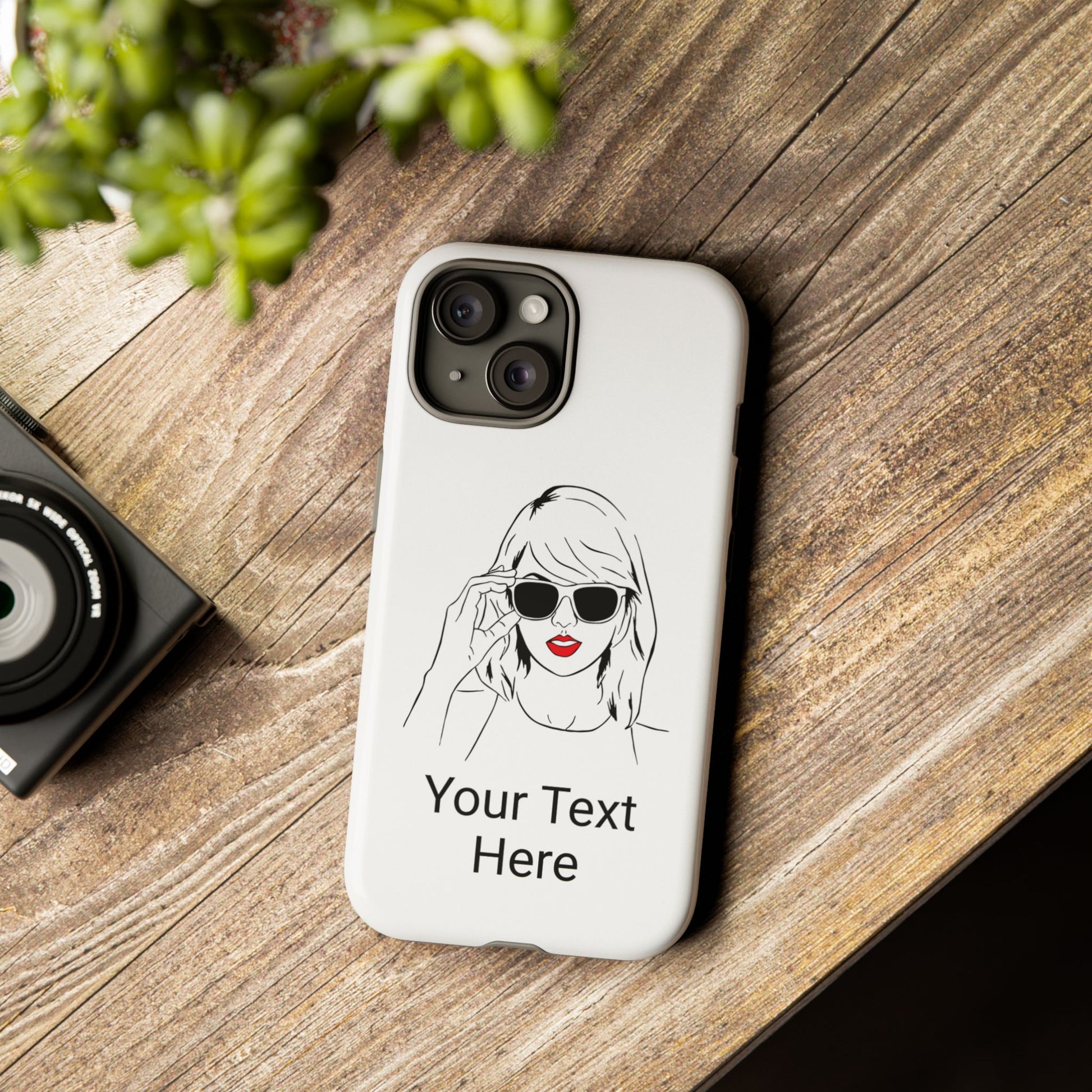 TAYLOR with RED LIPS - NEWER Phone Cases (CAN PERSONALIZE) - Tammy & Friends Travel