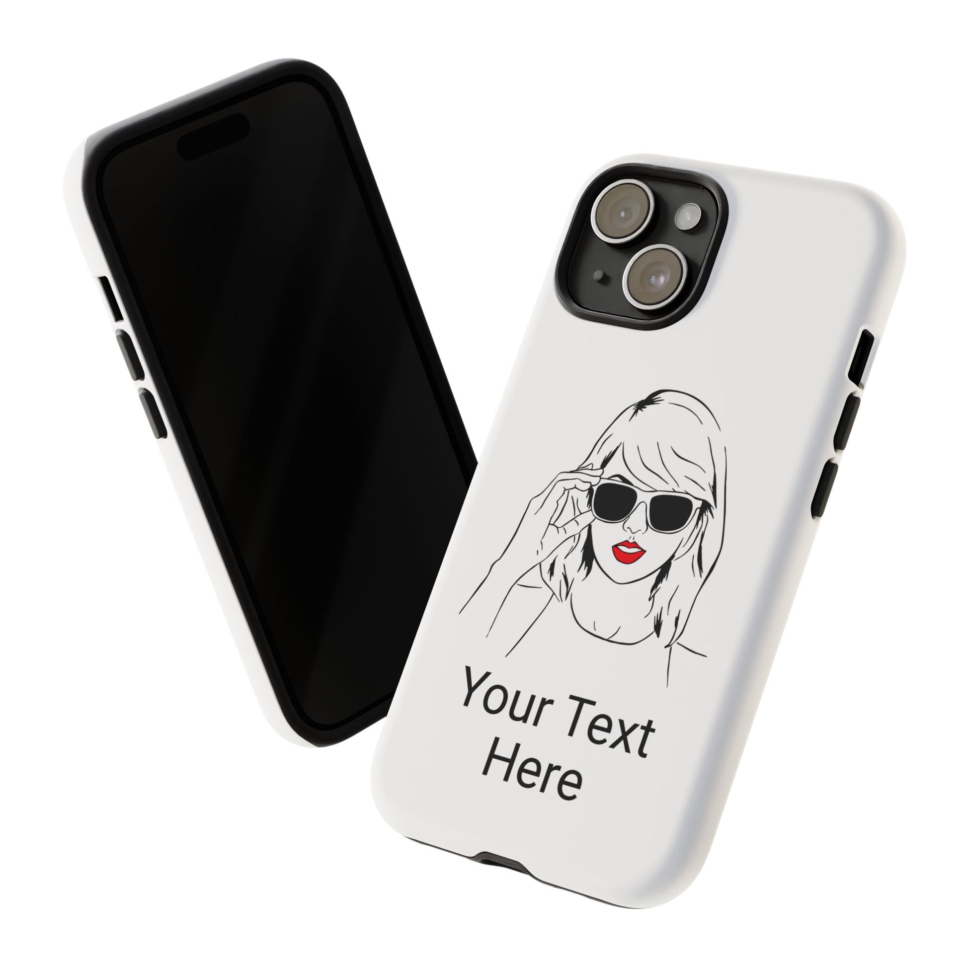 TAYLOR with RED LIPS - NEWER Phone Cases (CAN PERSONALIZE) - Tammy & Friends Travel