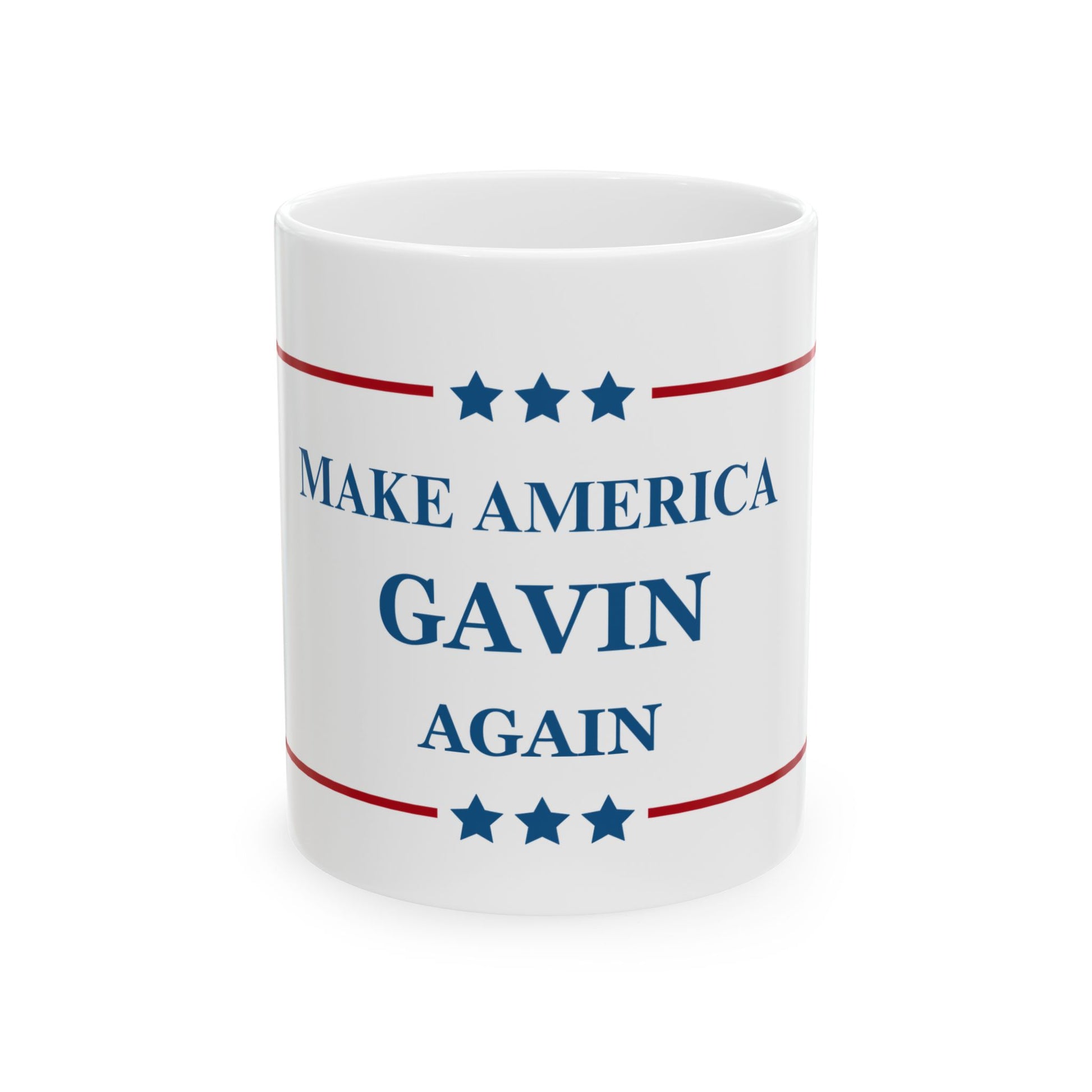 NEWSOM - Make America Gavin Again - Patriotic Ceramic Mug - Tammy & Friends Travel