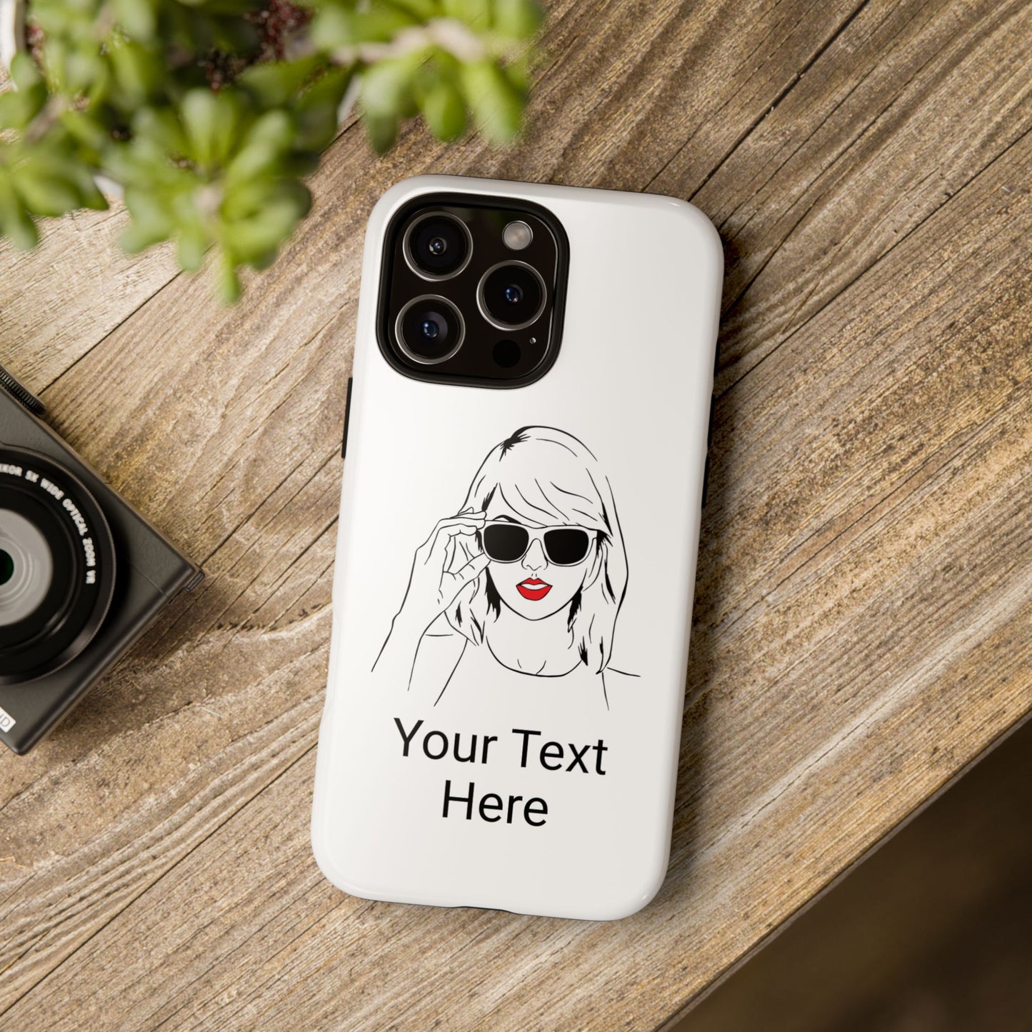 TAYLOR with RED LIPS - NEWER Phone Cases (CAN PERSONALIZE) - Tammy & Friends Travel