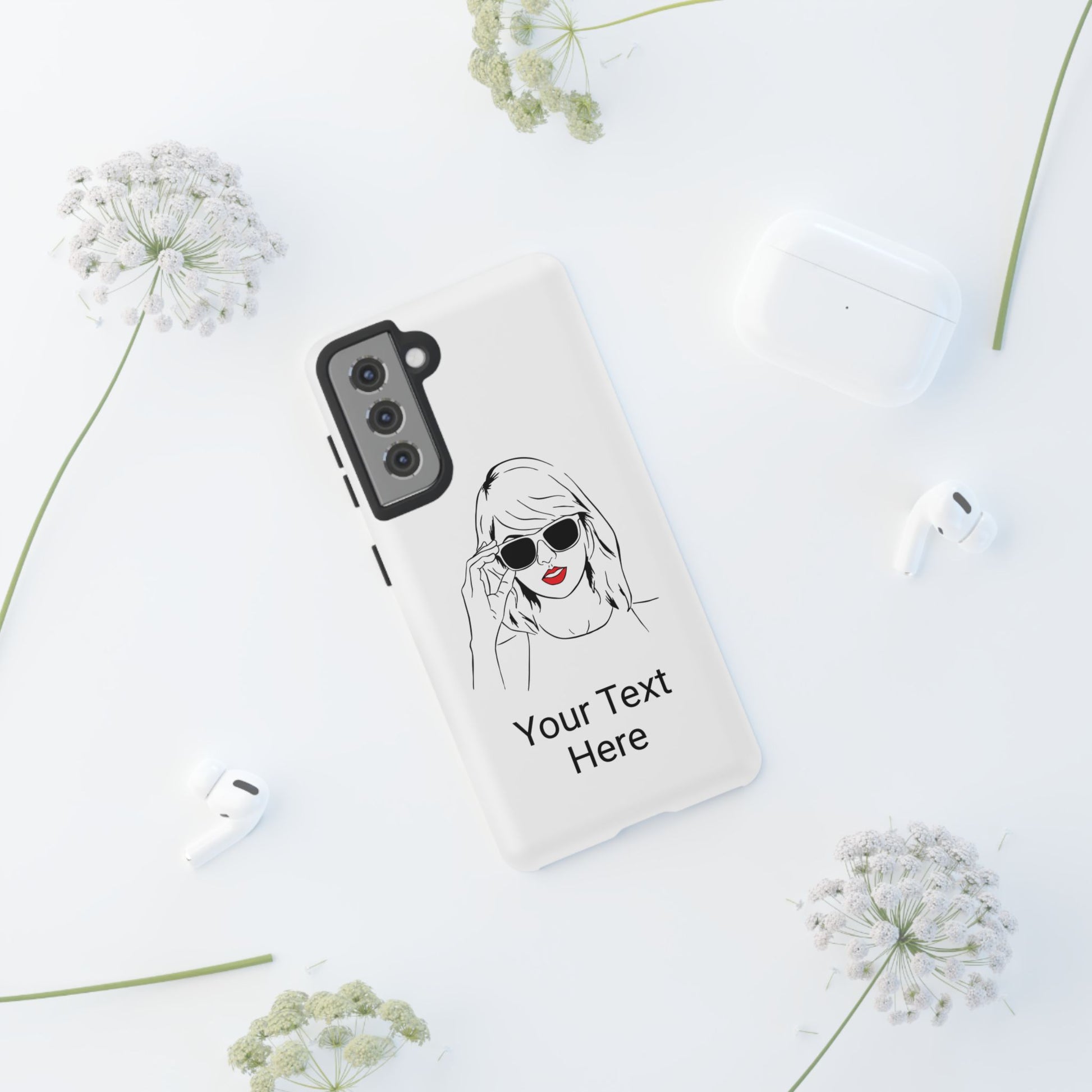 TAYLOR with RED LIPS - OLDER Model Phone Cases (CAN PERSONALIZE) - Tammy & Friends Travel