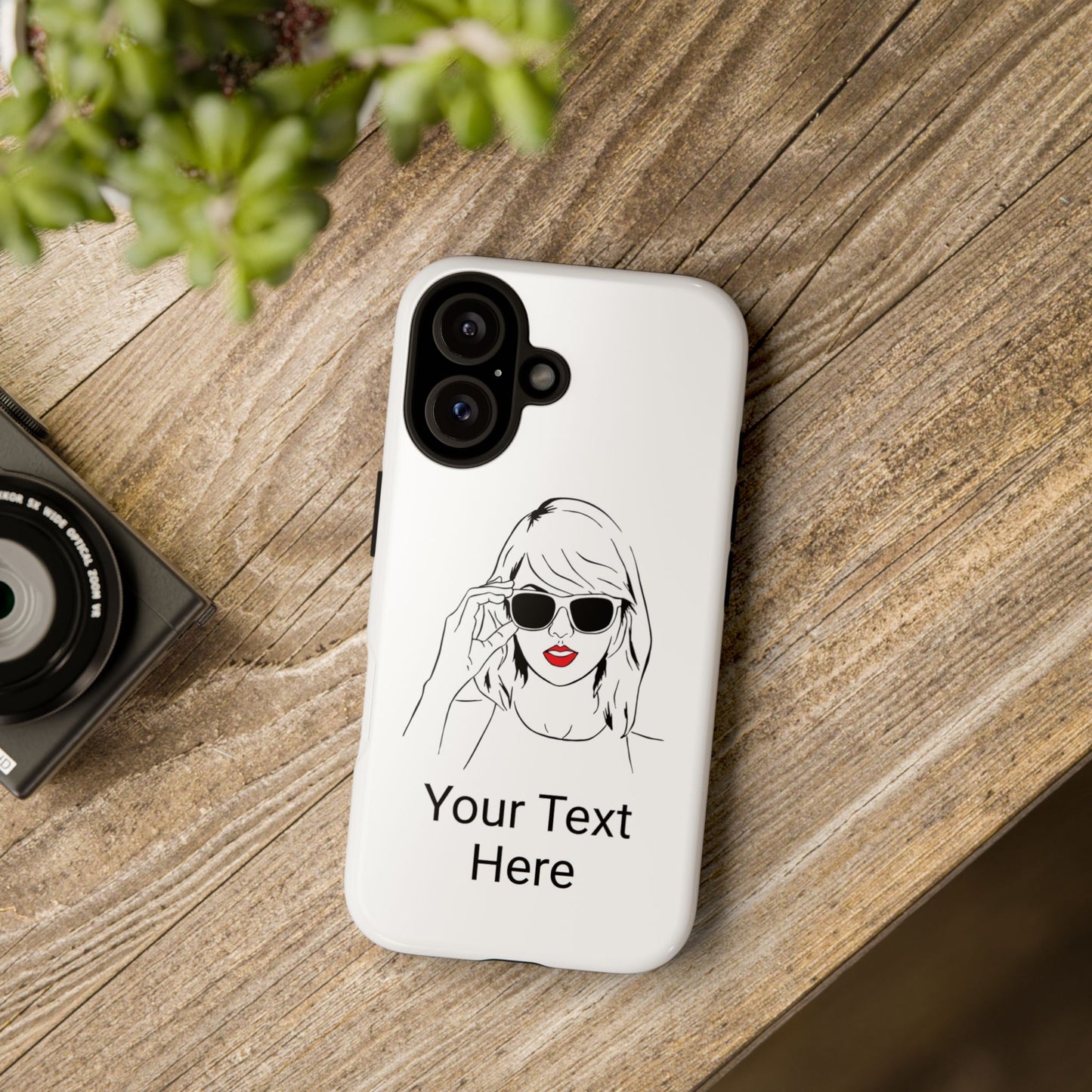 TAYLOR with RED LIPS - NEWER Phone Cases (CAN PERSONALIZE) - Tammy & Friends Travel