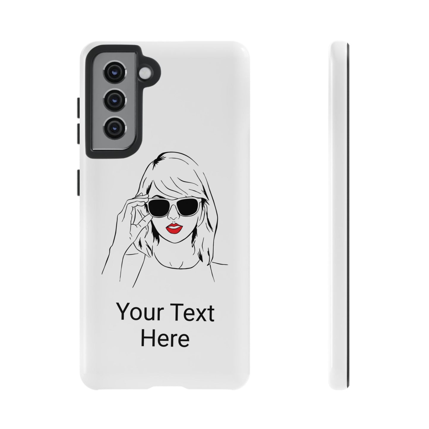 TAYLOR with RED LIPS - OLDER Model Phone Cases (CAN PERSONALIZE) - Tammy & Friends Travel