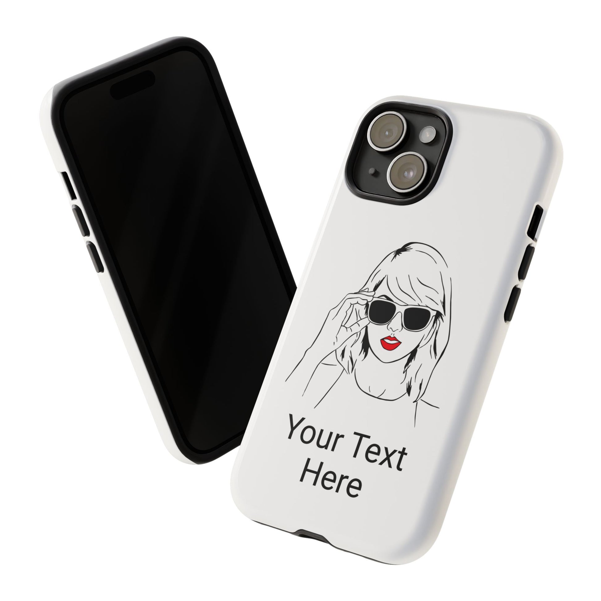 TAYLOR with RED LIPS - NEWER Phone Cases (CAN PERSONALIZE) - Tammy & Friends Travel