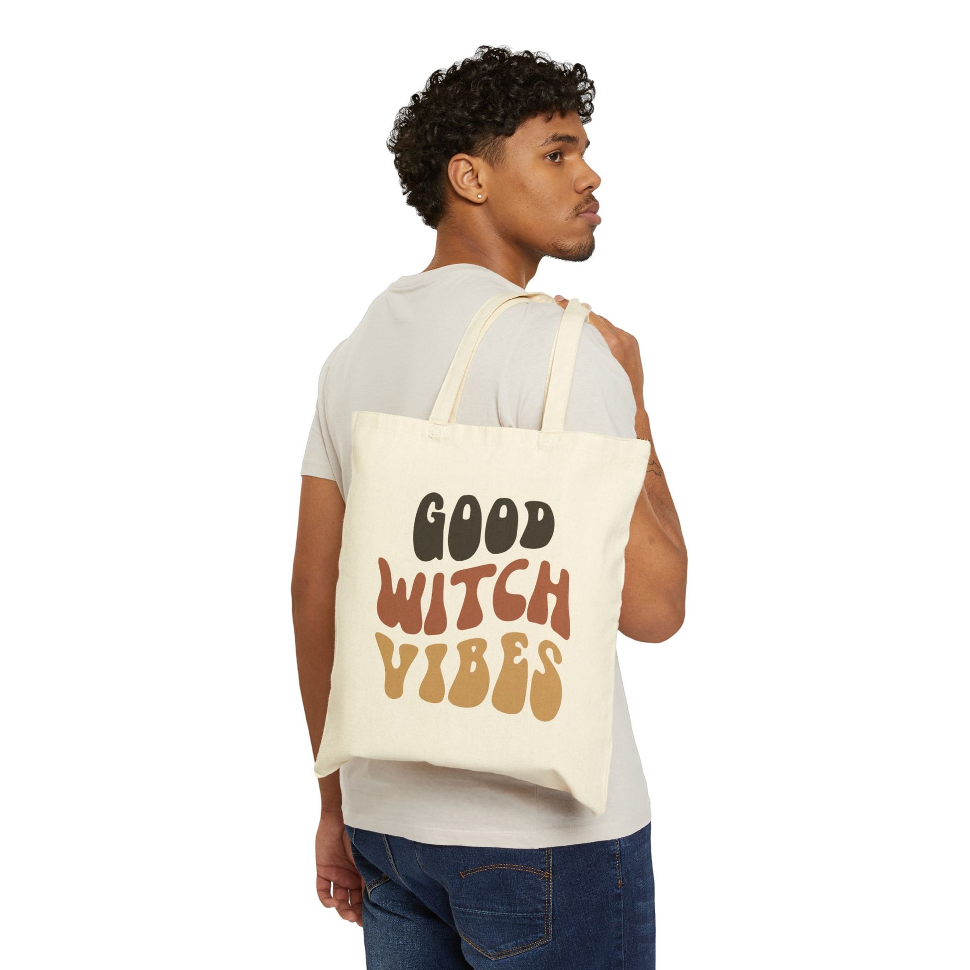 GOOD WITCH VIBES - Tote Bag - Ivory - (CAN PERSONALIZE) - Tammy & Friends Travel