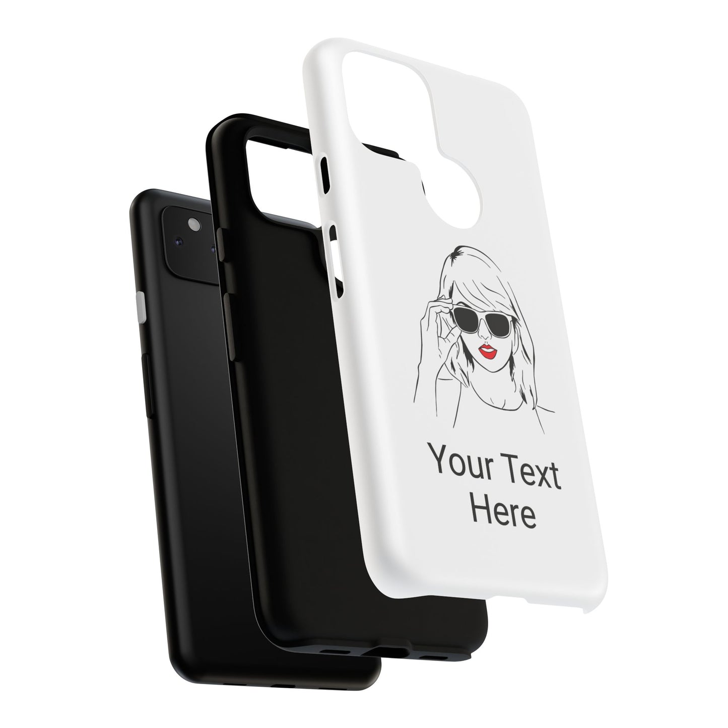 TAYLOR with RED LIPS - OLDER Model Phone Cases (CAN PERSONALIZE) - Tammy & Friends Travel