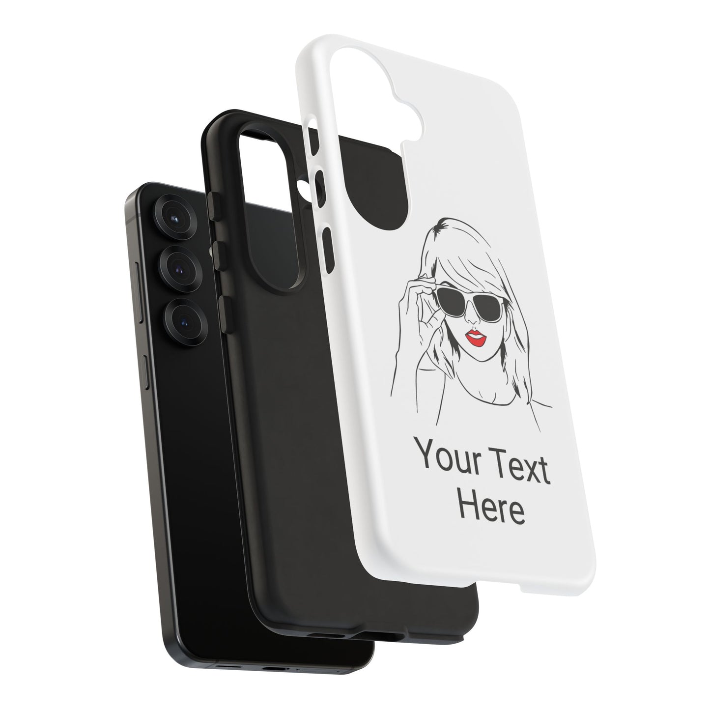 TAYLOR with RED LIPS - NEWER Phone Cases (CAN PERSONALIZE) - Tammy & Friends Travel