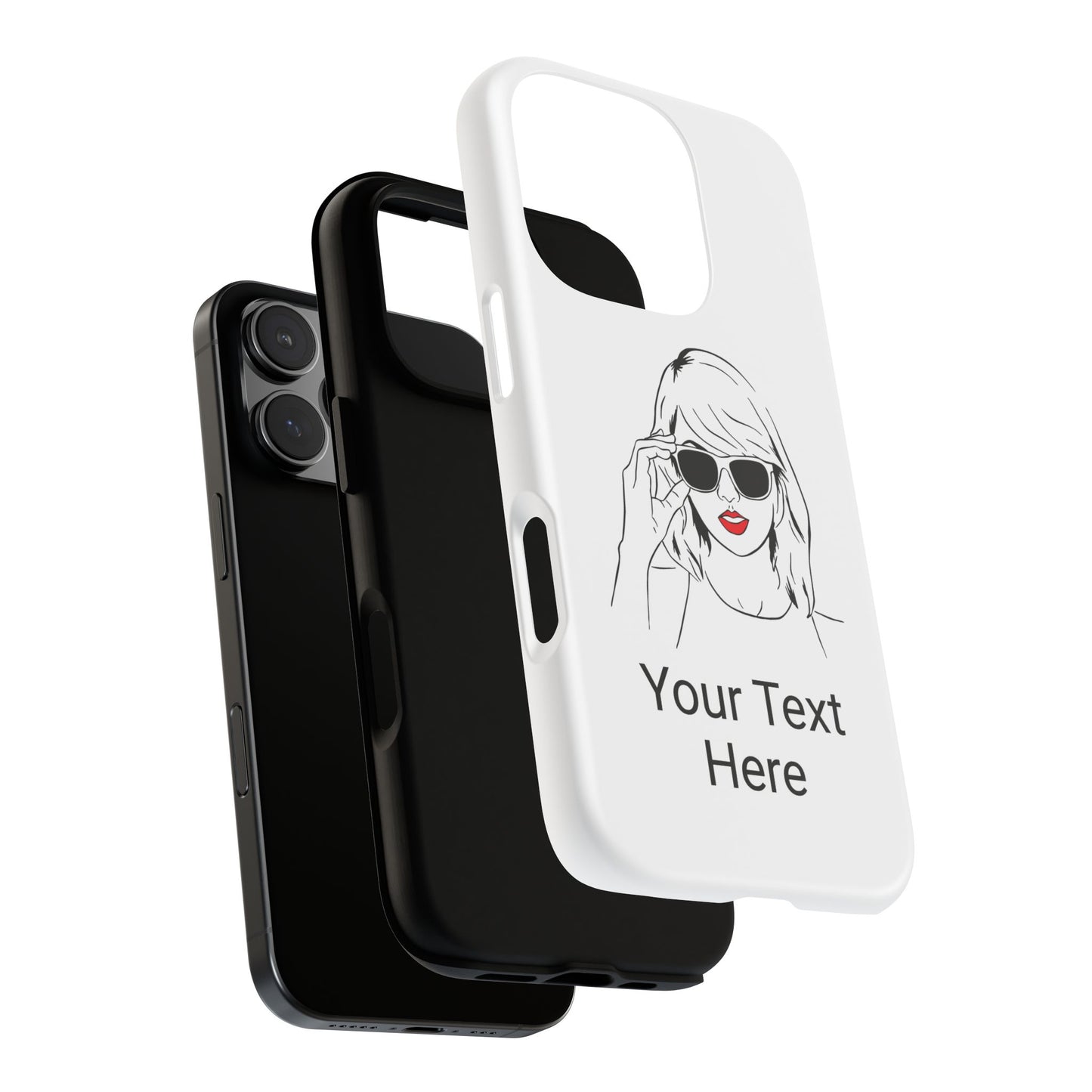 TAYLOR with RED LIPS - NEWER Phone Cases (CAN PERSONALIZE) - Tammy & Friends Travel