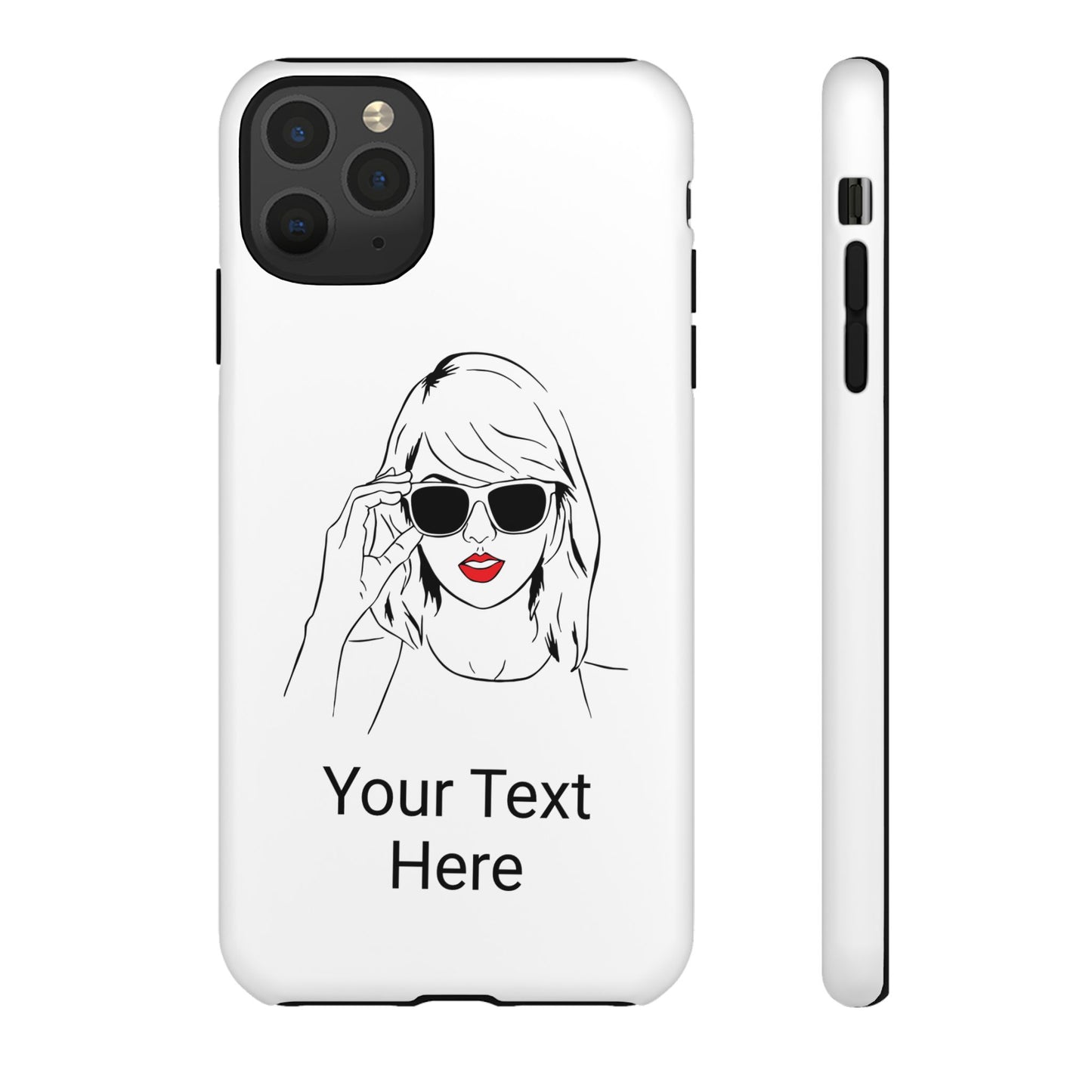 TAYLOR with RED LIPS - OLDER Model Phone Cases (CAN PERSONALIZE) - Tammy & Friends Travel