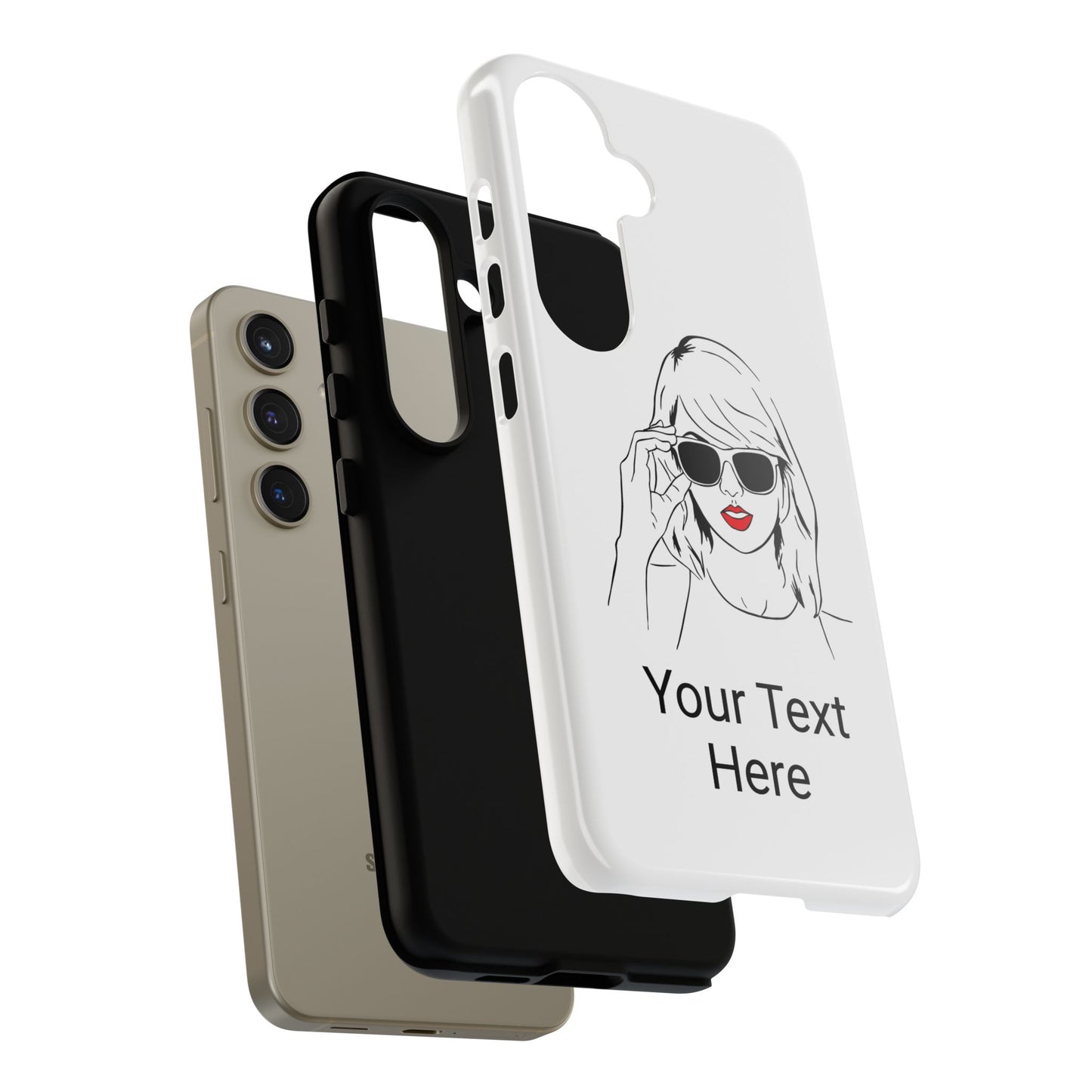 TAYLOR with RED LIPS - NEWER Phone Cases (CAN PERSONALIZE) - Tammy & Friends Travel