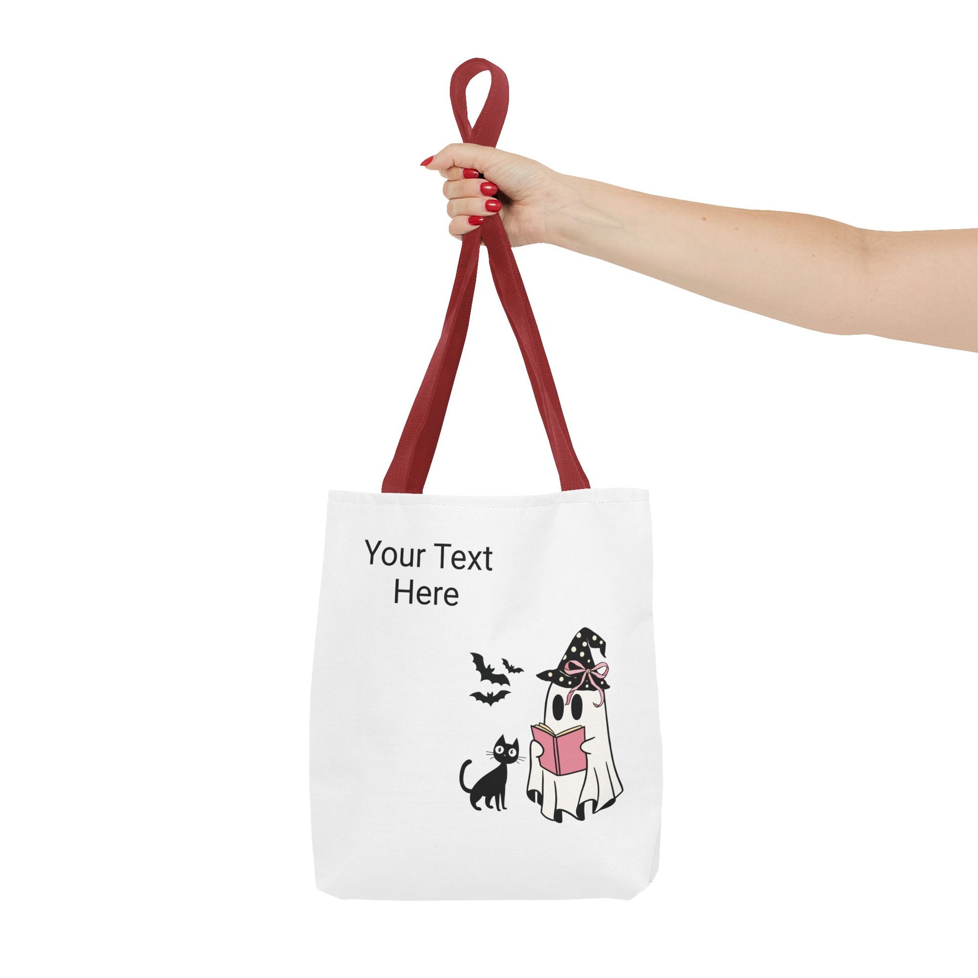 HALLOWEEN GHOST with BOOK - Tote Bag. (CAN PERSONALIZE) - Tammy & Friends Travel