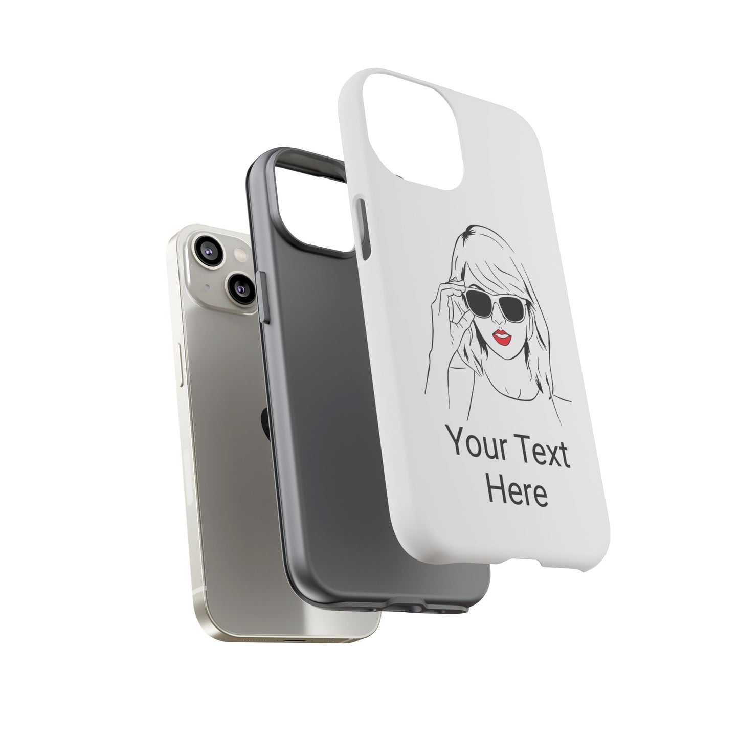 TAYLOR with RED LIPS - NEWER Phone Cases (CAN PERSONALIZE) - Tammy & Friends Travel