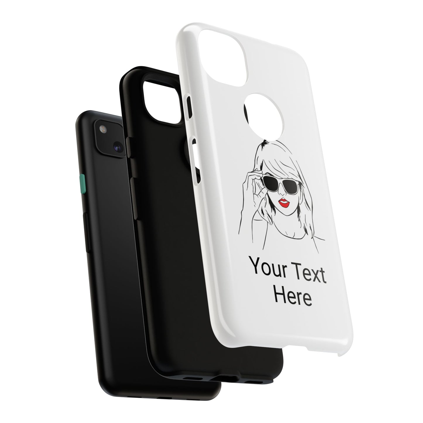 TAYLOR with RED LIPS - OLDER Model Phone Cases (CAN PERSONALIZE) - Tammy & Friends Travel