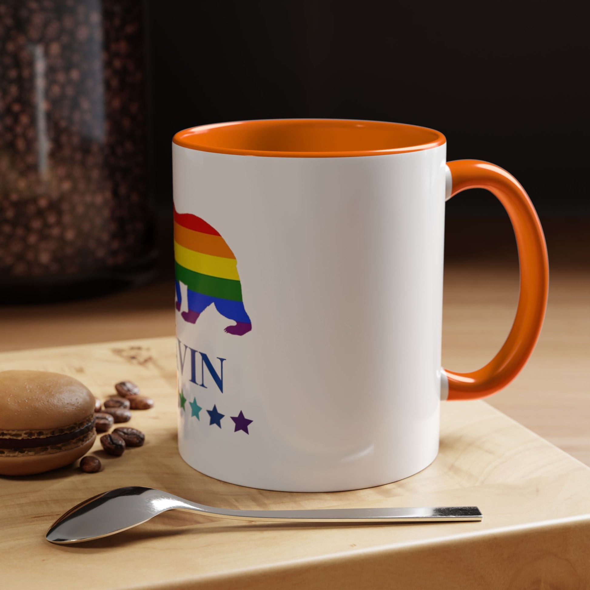GAVIN PRIDE BEAR Mug 11oz & 15oz with Vibrant Colors (NO PERSONALIZATION) - Tammy & Friends Travel