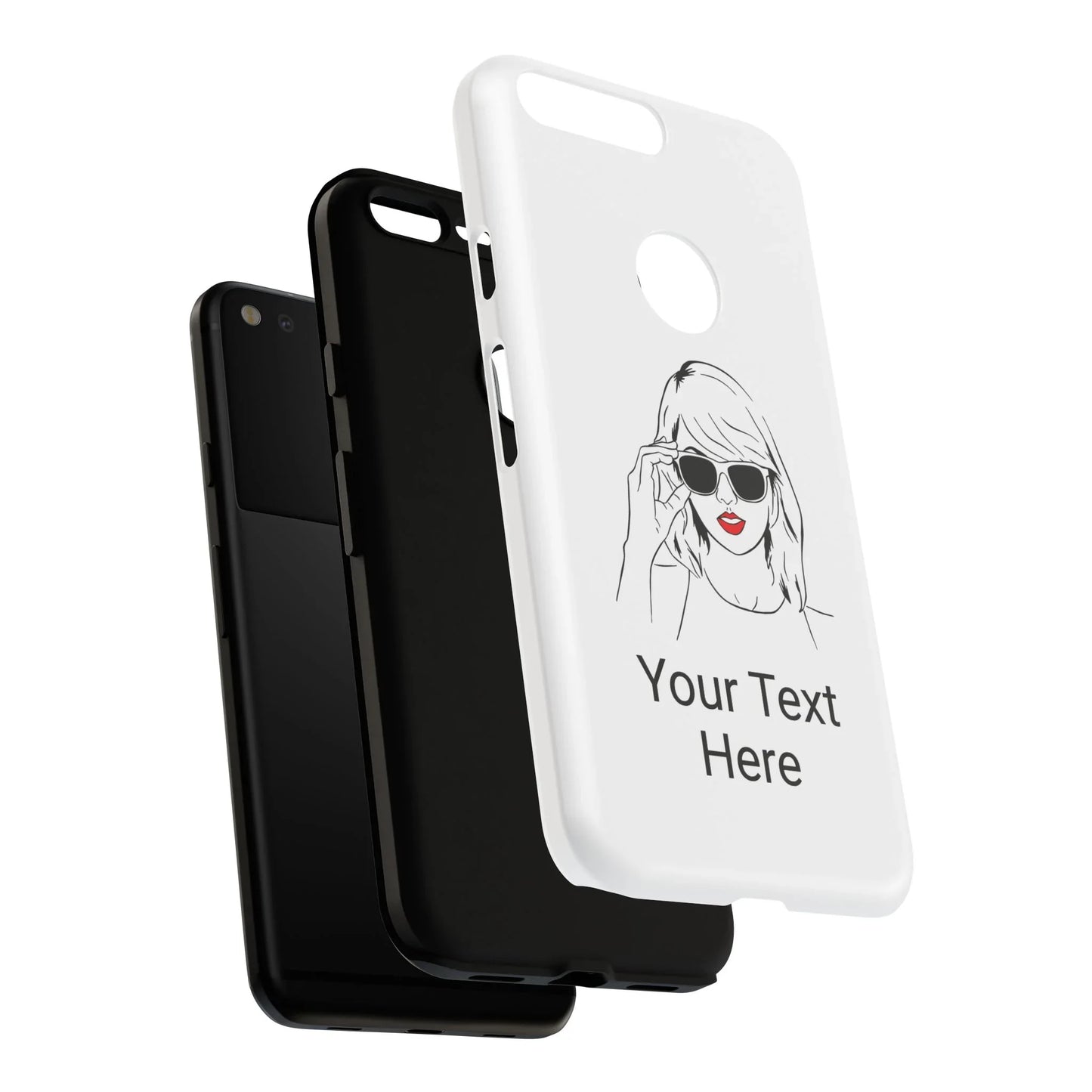 TAYLOR with RED LIPS - OLDER Model Phone Cases (CAN PERSONALIZE) - Tammy & Friends Travel
