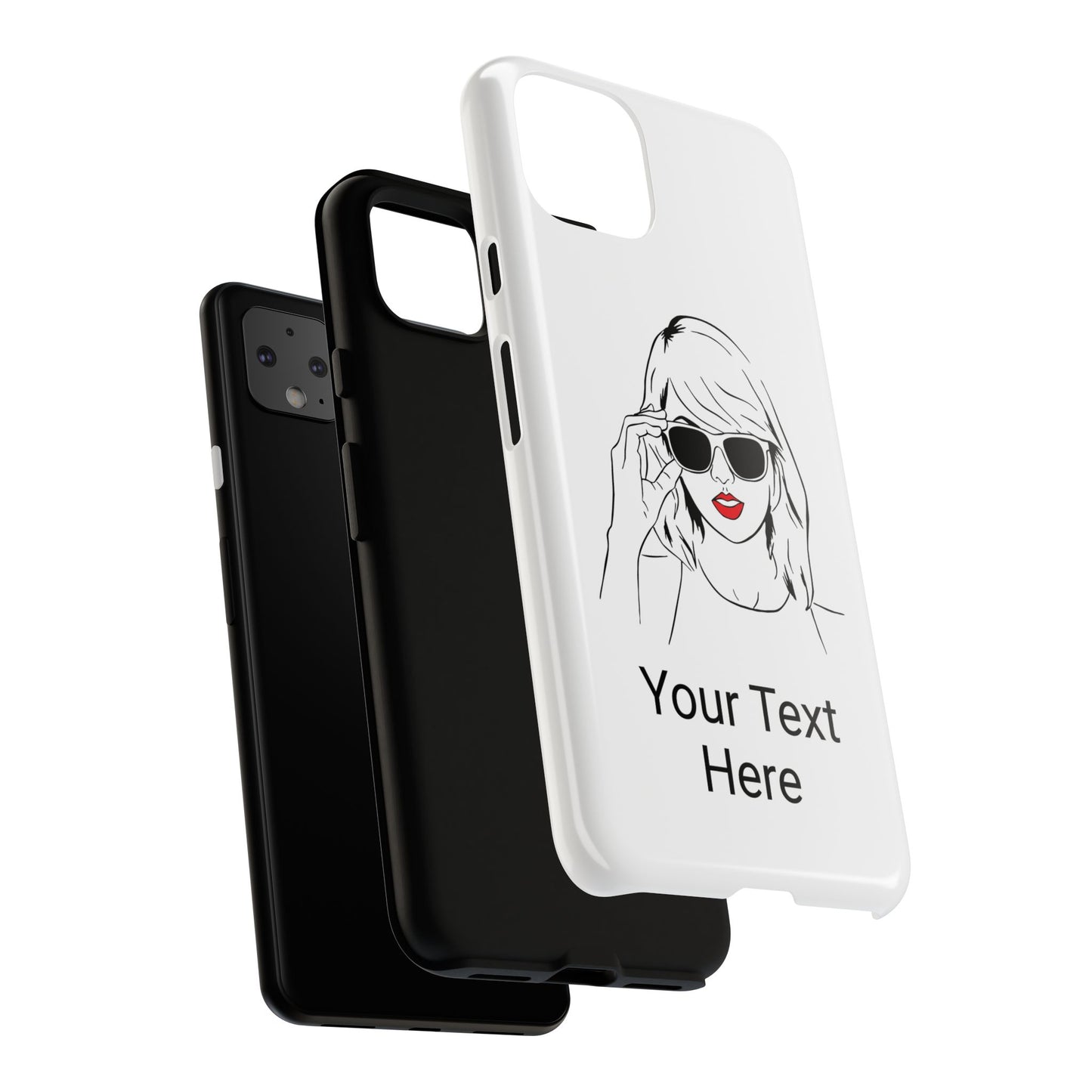 TAYLOR with RED LIPS - OLDER Model Phone Cases (CAN PERSONALIZE) - Tammy & Friends Travel