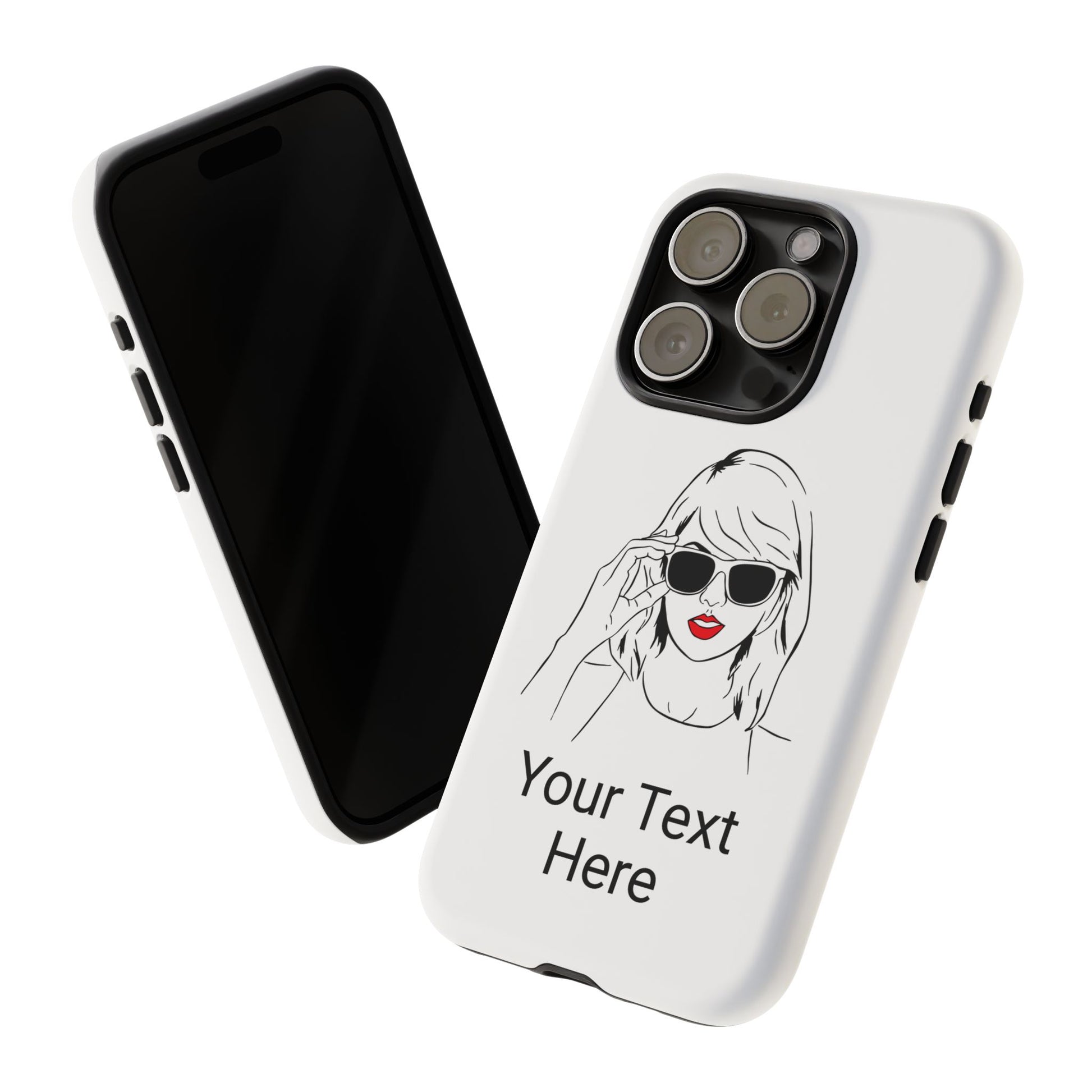 TAYLOR with RED LIPS - NEWER Phone Cases (CAN PERSONALIZE) - Tammy & Friends Travel