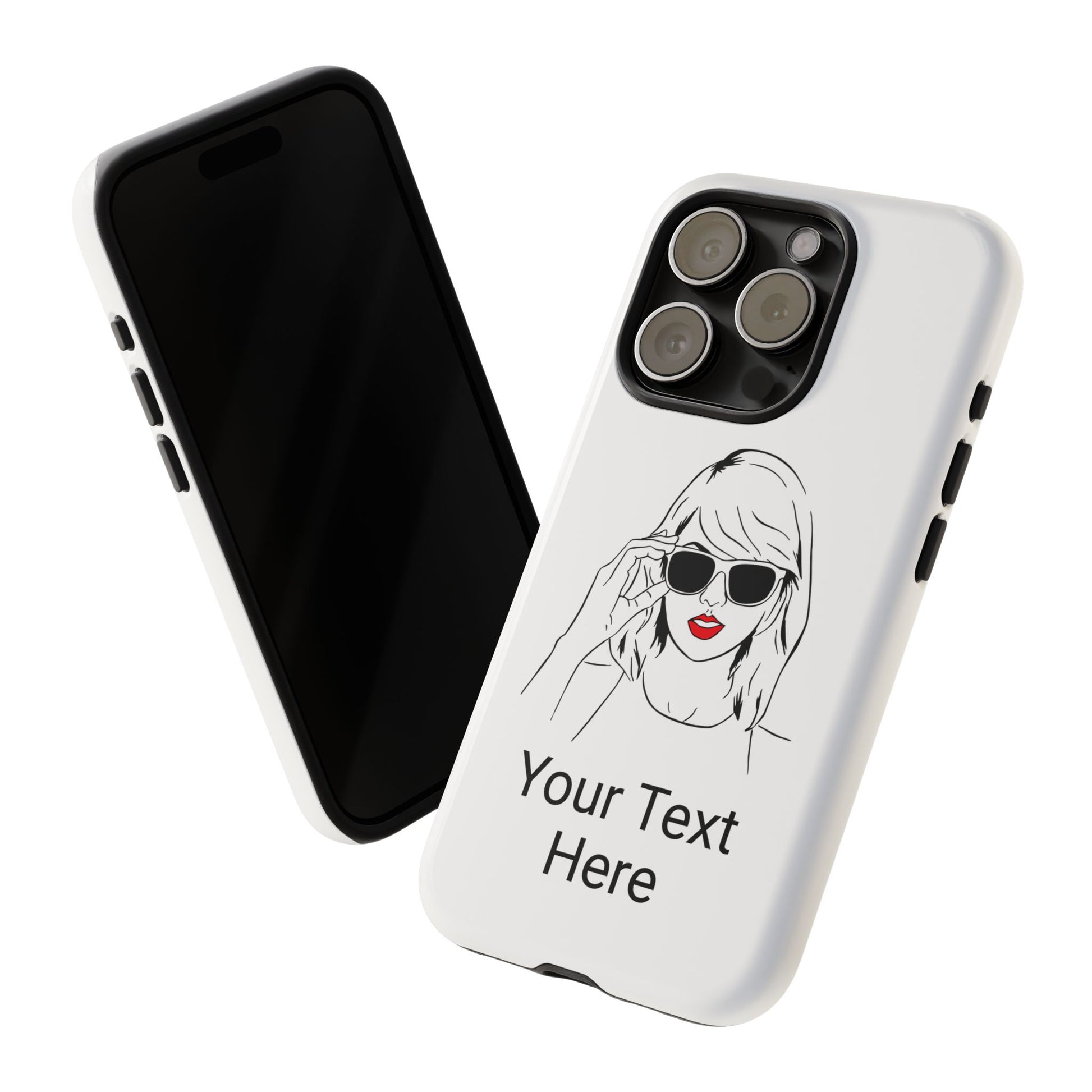 TAYLOR with RED LIPS - NEWER Phone Cases (CAN PERSONALIZE) - Tammy & Friends Travel