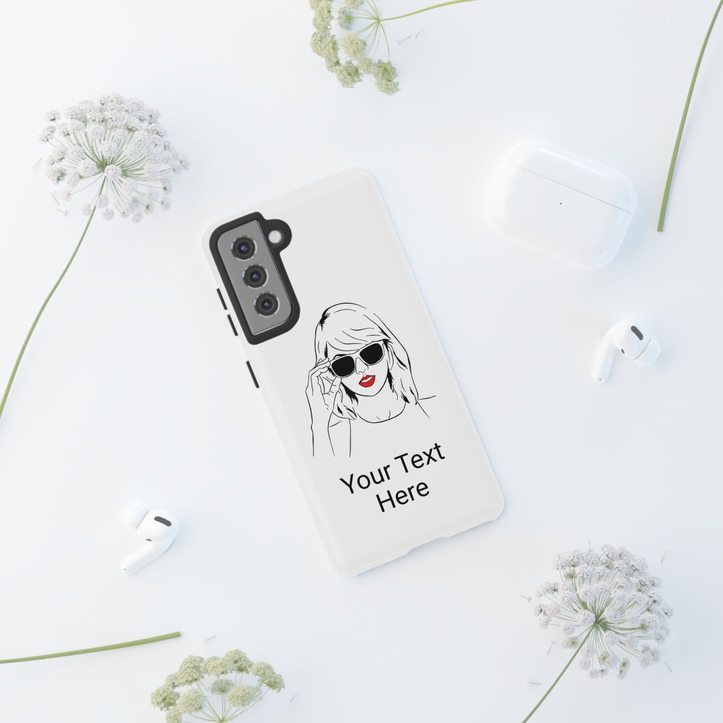 TAYLOR with RED LIPS - OLDER Model Phone Cases (CAN PERSONALIZE) - Tammy & Friends Travel