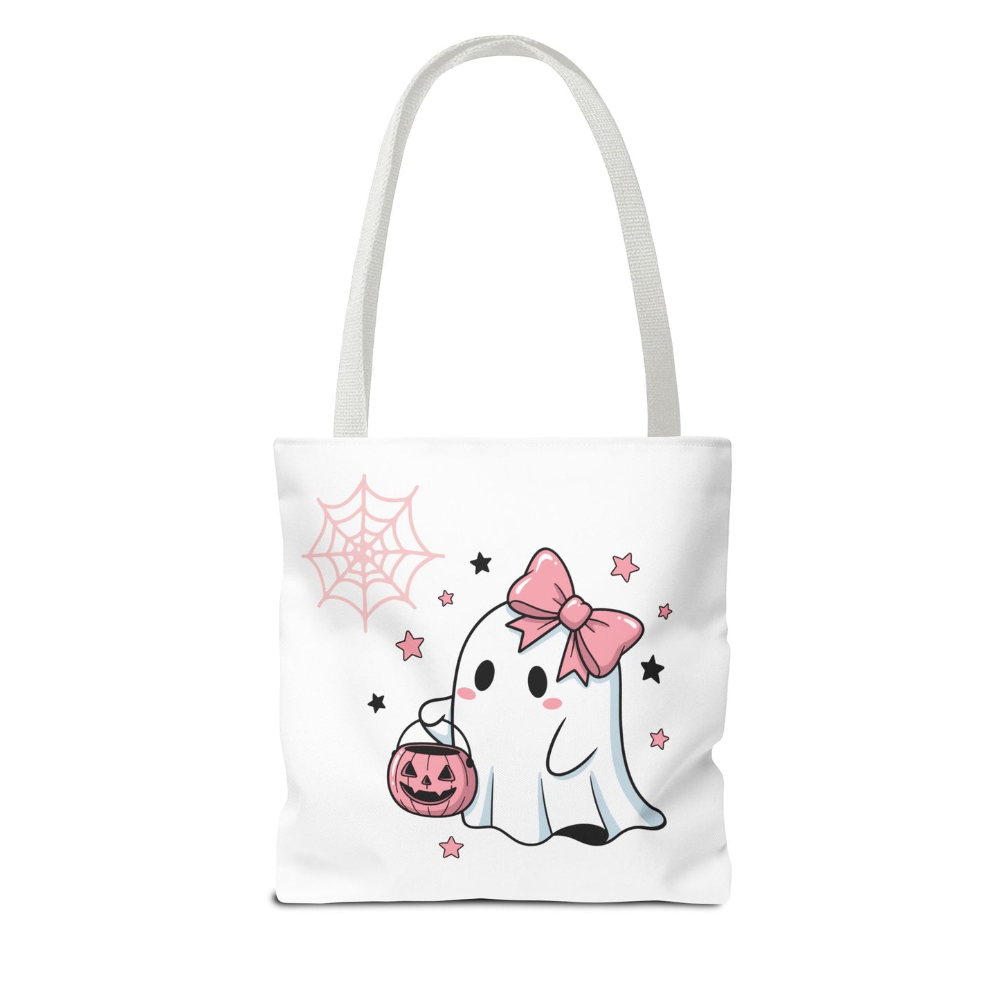 HALLOWEEN GHOST with BOOK - Tote Bag. (CAN PERSONALIZE) - Tammy & Friends Travel