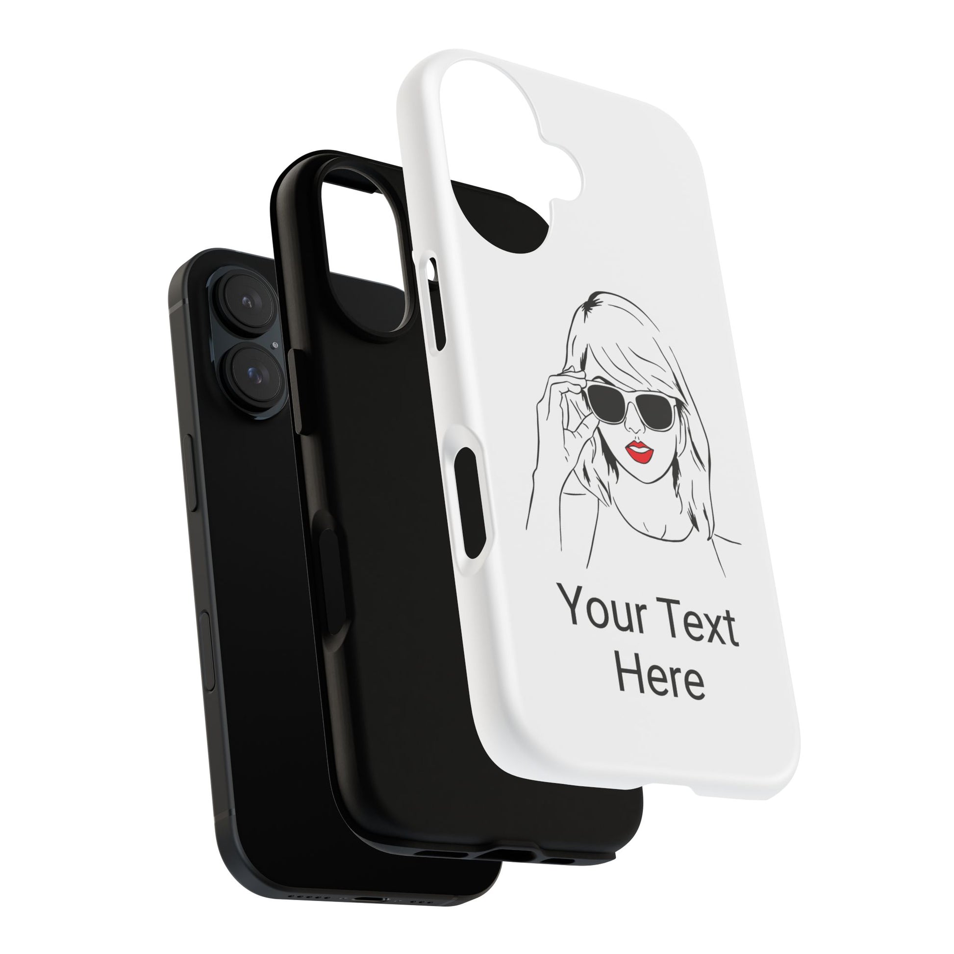 TAYLOR with RED LIPS - NEWER Phone Cases (CAN PERSONALIZE) - Tammy & Friends Travel