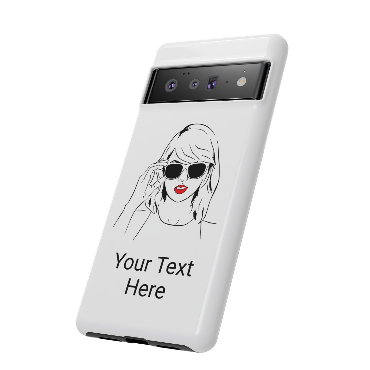 TAYLOR with RED LIPS - OLDER Model Phone Cases (CAN PERSONALIZE) - Tammy & Friends Travel