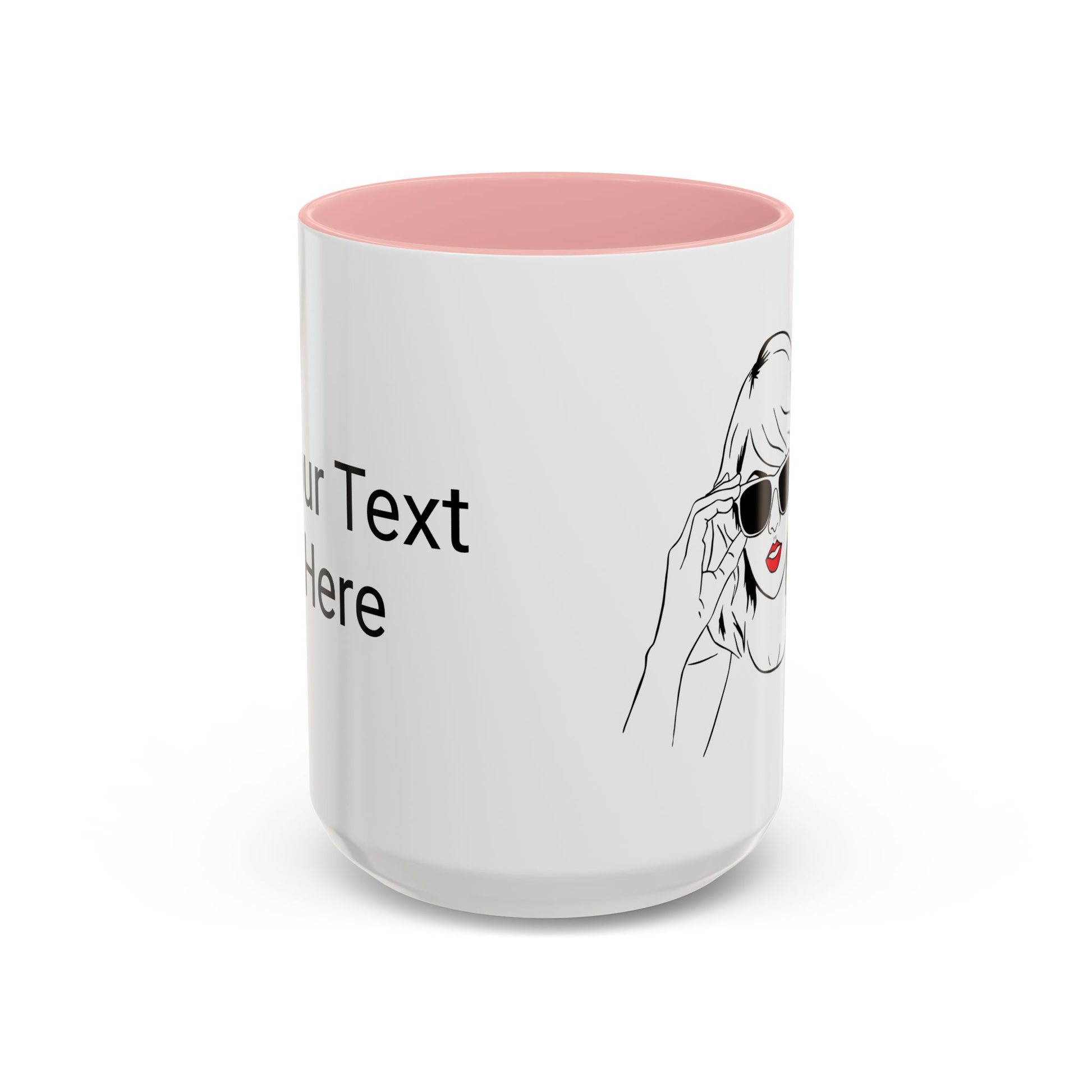 TAYLOR with Red Lips - Mug 11oz & 15oz with Vibrant Colors (CAN PERSONALIZE w/Text) - Tammy & Friends Travel