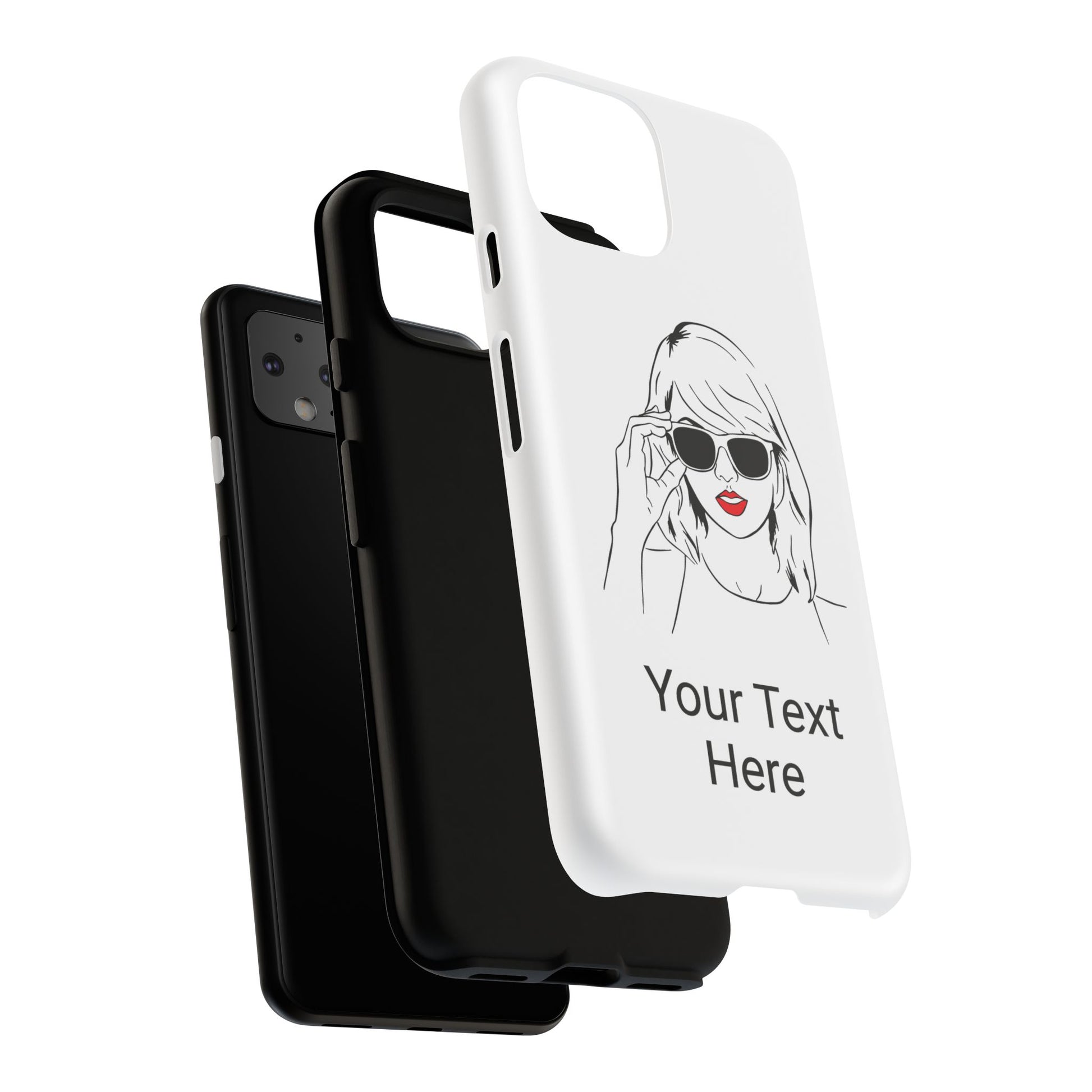 TAYLOR with RED LIPS - OLDER Model Phone Cases (CAN PERSONALIZE) - Tammy & Friends Travel