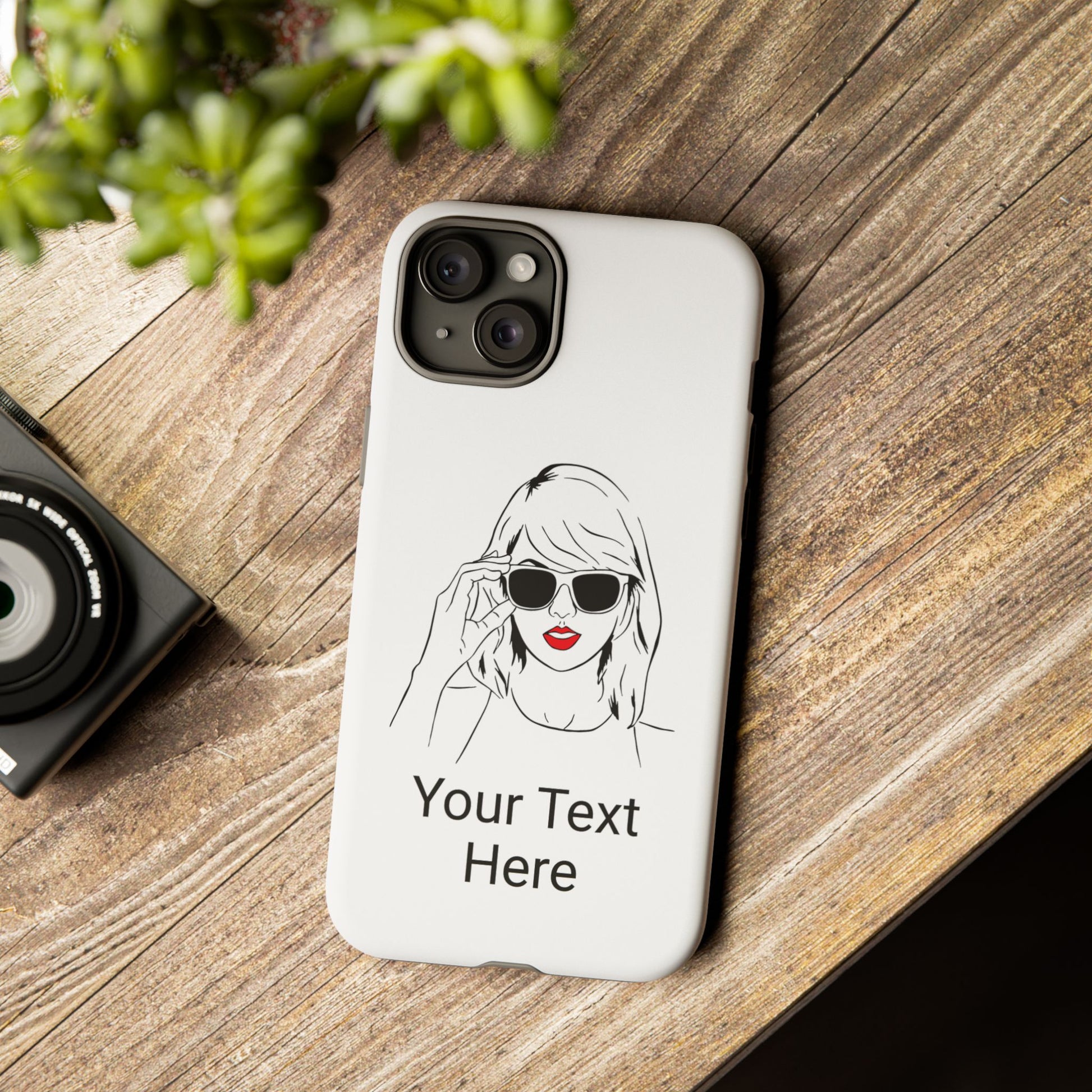 TAYLOR with RED LIPS - NEWER Phone Cases (CAN PERSONALIZE) - Tammy & Friends Travel