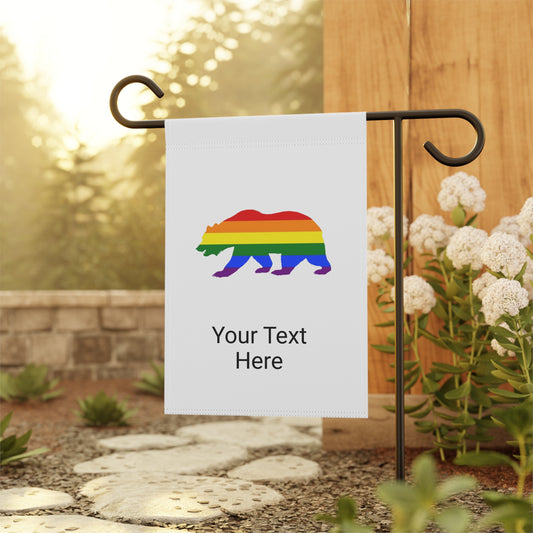PRIDE BEAR - Garden Banner, LGBTQ+ (CAN PERSONALIZE) Yard Decor, Rainbow - Tammy & Friends Travel