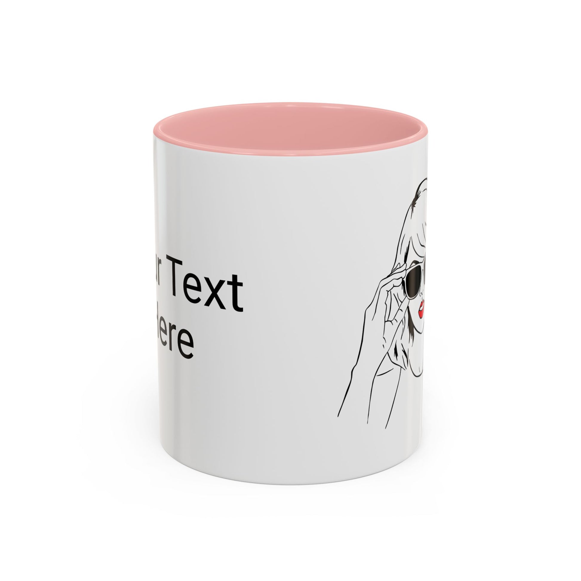 TAYLOR with Red Lips - Mug 11oz & 15oz with Vibrant Colors (CAN PERSONALIZE w/Text) - Tammy & Friends Travel