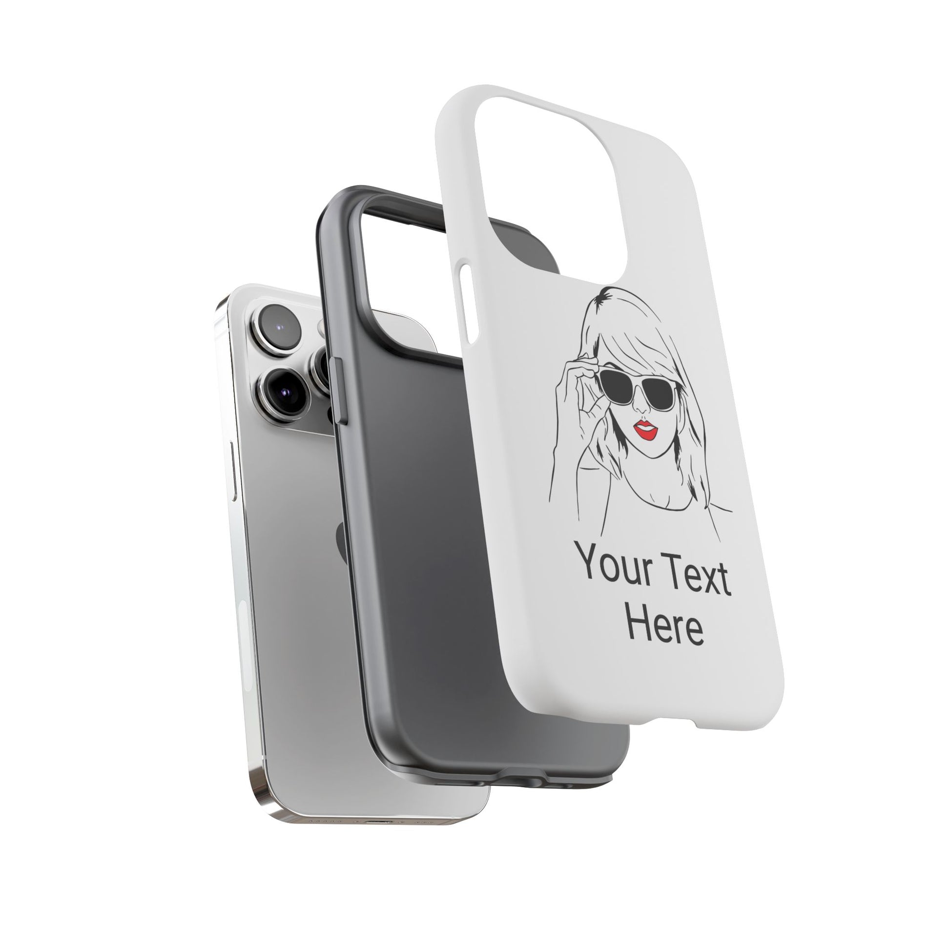 TAYLOR with RED LIPS - NEWER Phone Cases (CAN PERSONALIZE) - Tammy & Friends Travel