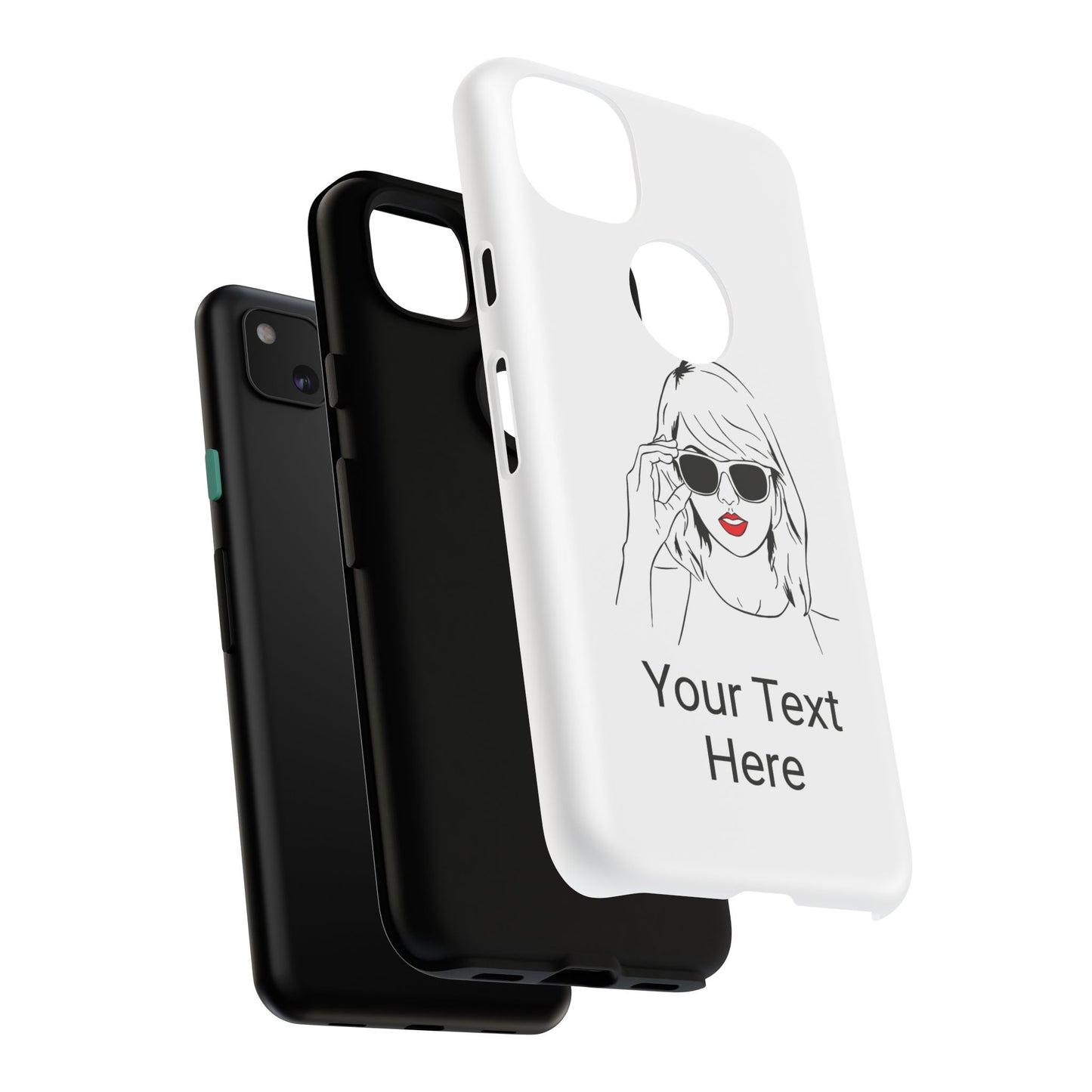 TAYLOR with RED LIPS - OLDER Model Phone Cases (CAN PERSONALIZE) - Tammy & Friends Travel