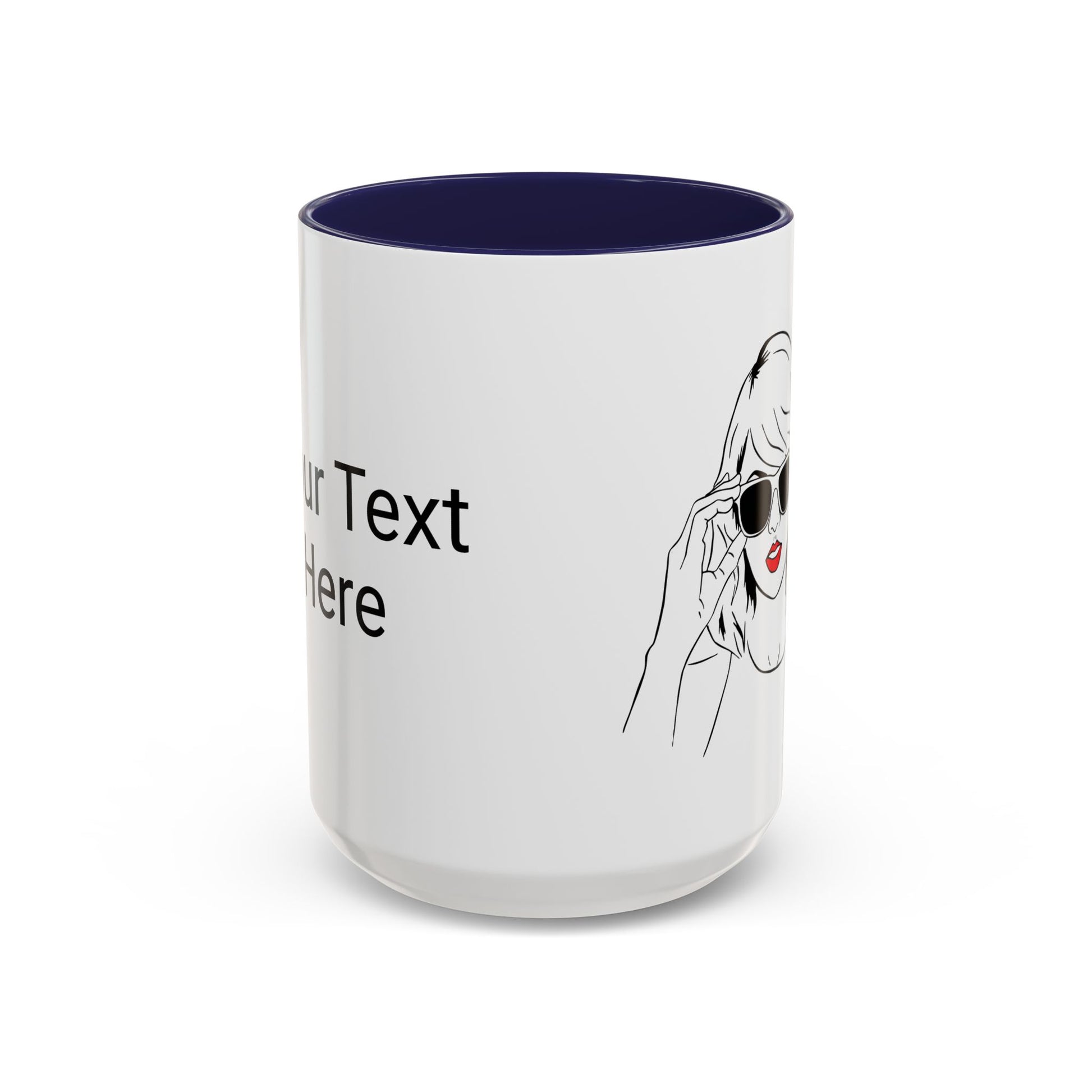 TAYLOR with Red Lips - Mug 11oz & 15oz with Vibrant Colors (CAN PERSONALIZE w/Text) - Tammy & Friends Travel