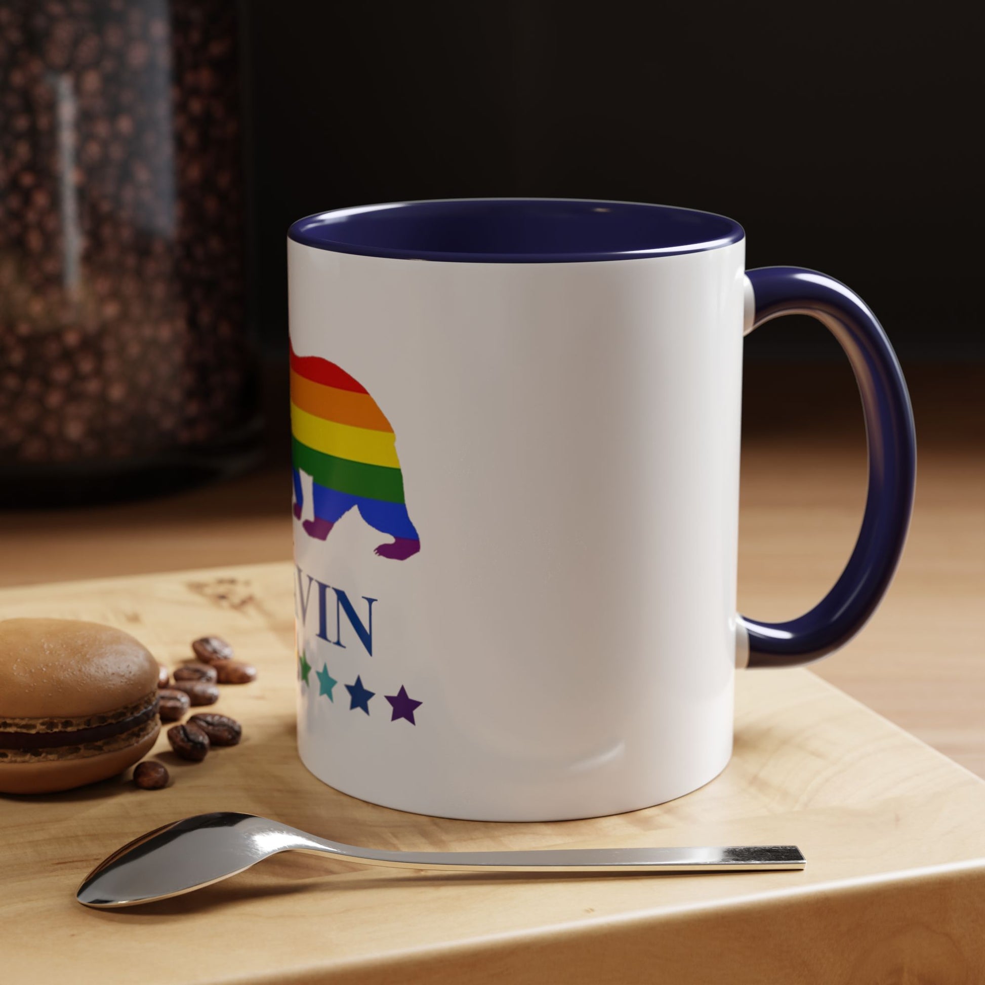 GAVIN PRIDE BEAR Mug 11oz & 15oz with Vibrant Colors (NO PERSONALIZATION) - Tammy & Friends Travel