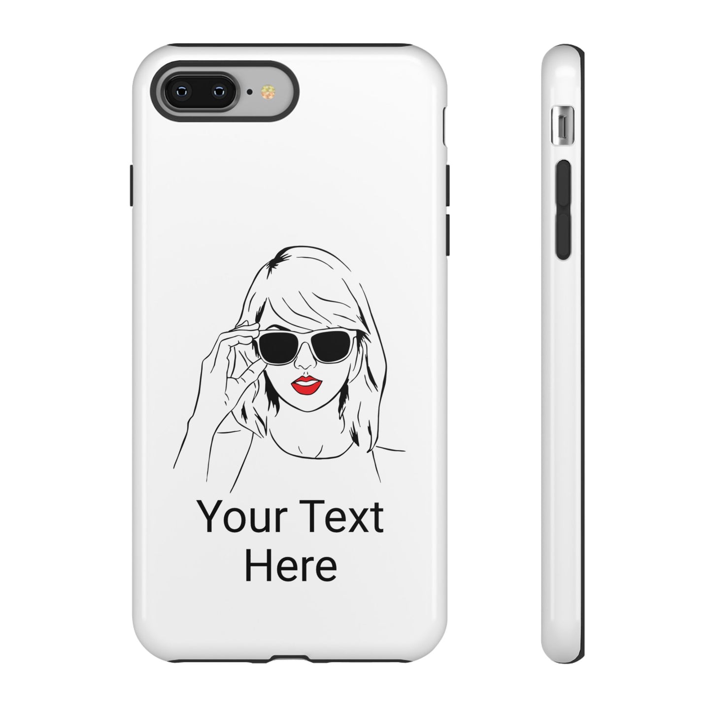 TAYLOR with RED LIPS - NEWER Phone Cases (CAN PERSONALIZE) - Tammy & Friends Travel