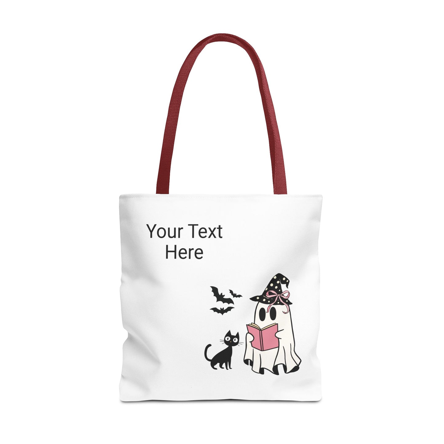 HALLOWEEN GHOST with BOOK - Tote Bag. (CAN PERSONALIZE) - Tammy & Friends Travel