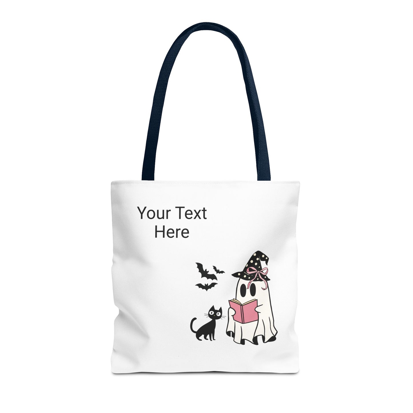 HALLOWEEN GHOST with BOOK - Tote Bag. (CAN PERSONALIZE) - Tammy & Friends Travel