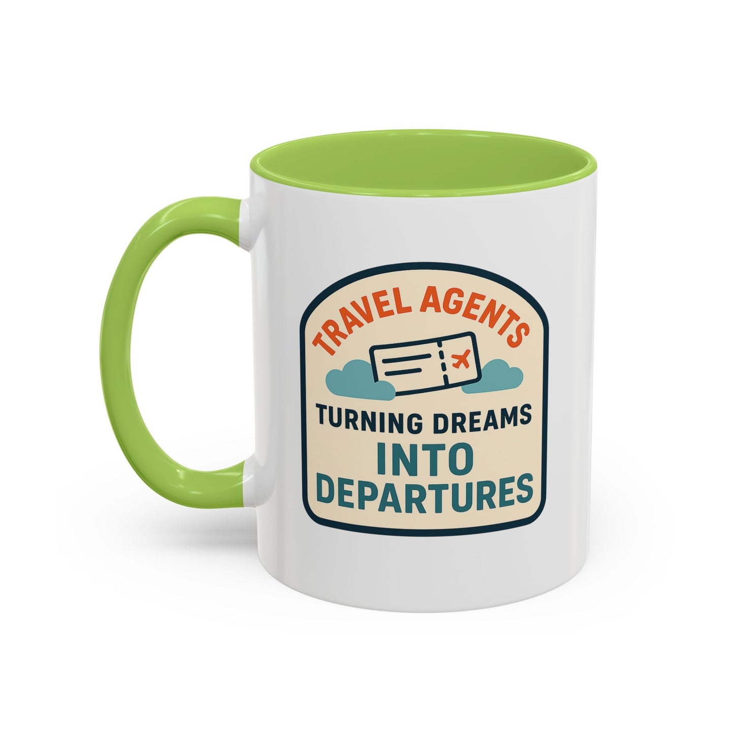 Travel Agents - Turning Dreams Into Departures Mug  11oz & 15oz with Vibrant Colors (NOT PERSONALIZED)