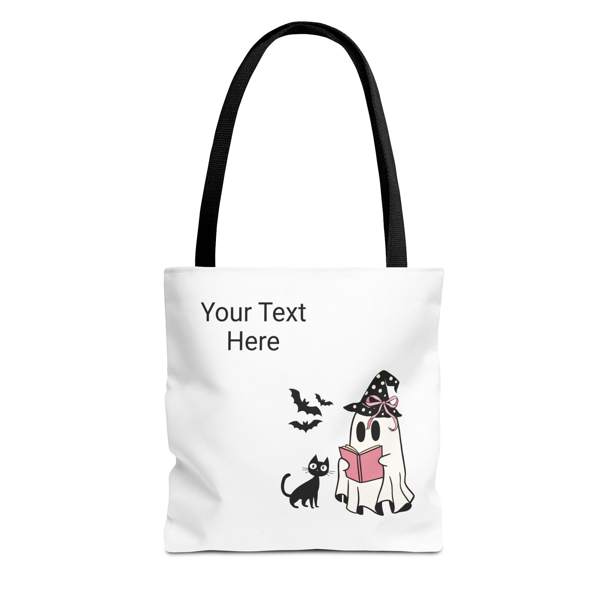 HALLOWEEN GHOST with BOOK - Tote Bag. (CAN PERSONALIZE) - Tammy & Friends Travel