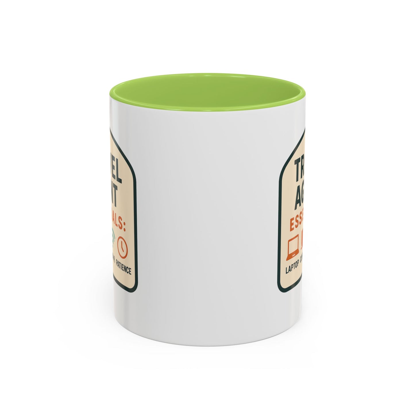Travel Agent Essentials: Laptop • Coffee • Wi-Fi • Patience Mug  11oz & 15oz with Vibrant Colors (NOT PERSONALIZED)