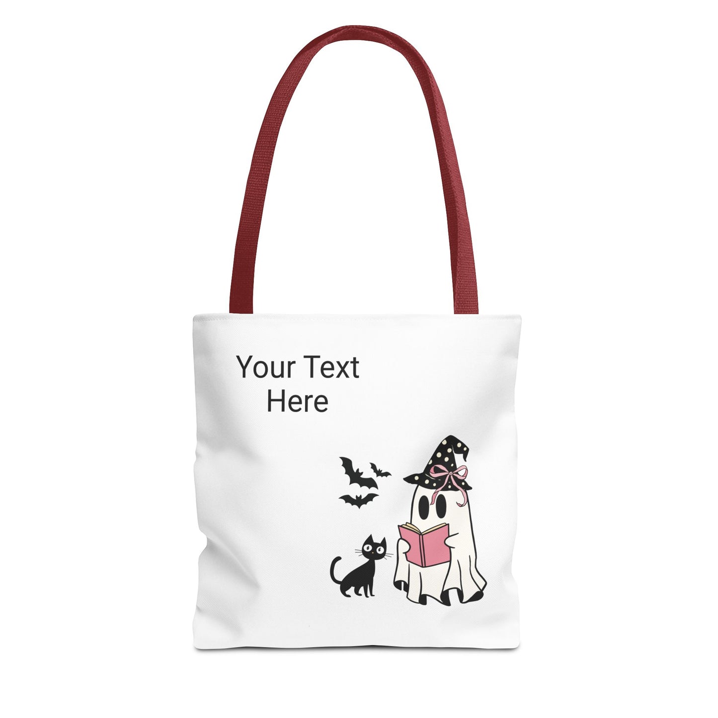HALLOWEEN GHOST with BOOK - Tote Bag. (CAN PERSONALIZE) - Tammy & Friends Travel