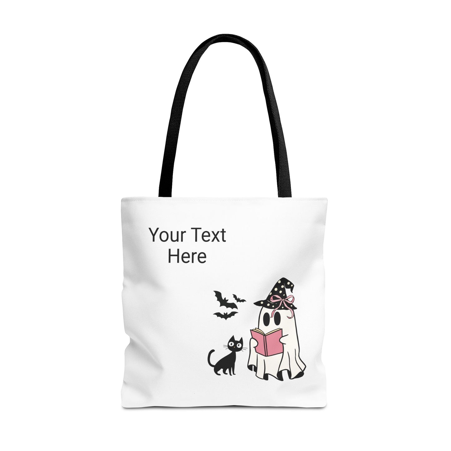 HALLOWEEN GHOST with BOOK - Tote Bag. (CAN PERSONALIZE) - Tammy & Friends Travel