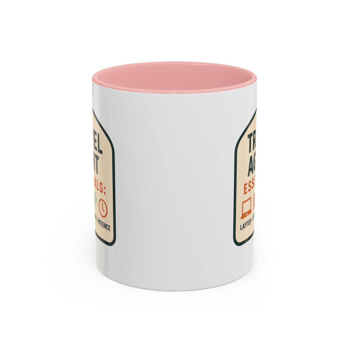 Travel Agent Essentials: Laptop • Coffee • Wi-Fi • Patience Mug  11oz & 15oz with Vibrant Colors (NOT PERSONALIZED)