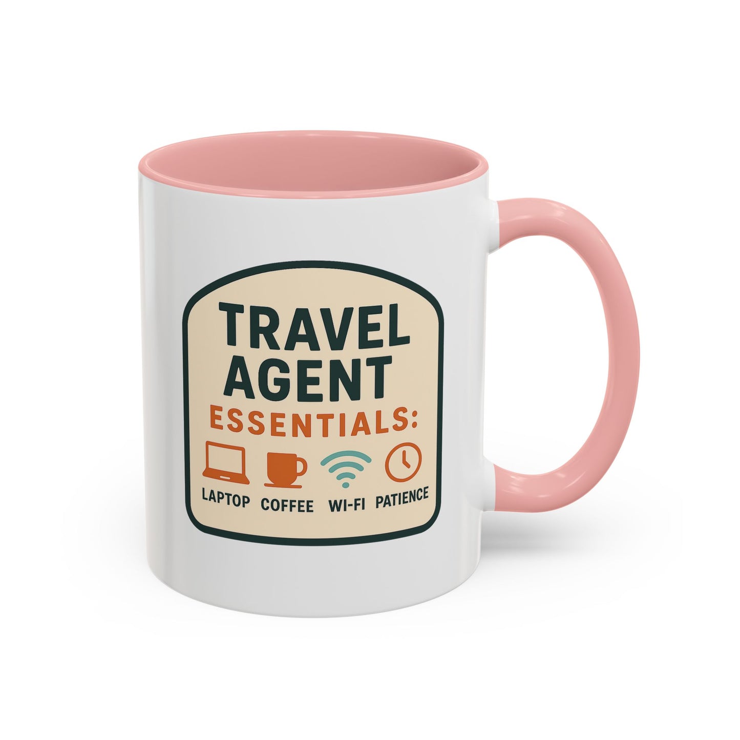 Travel Agent Essentials: Laptop • Coffee • Wi-Fi • Patience Mug  11oz & 15oz with Vibrant Colors (NOT PERSONALIZED)