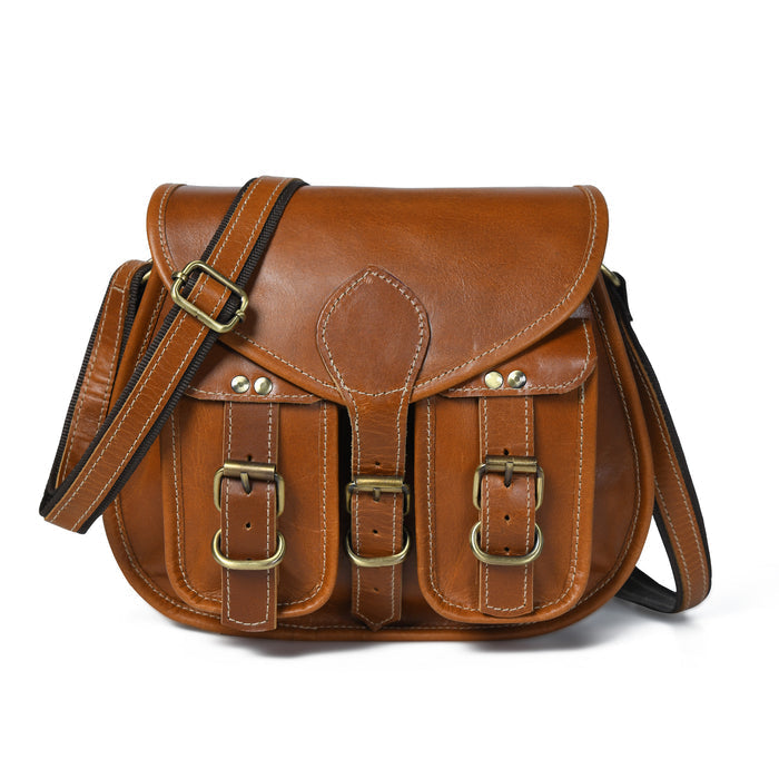 2-Pocket Leather Sling For Women