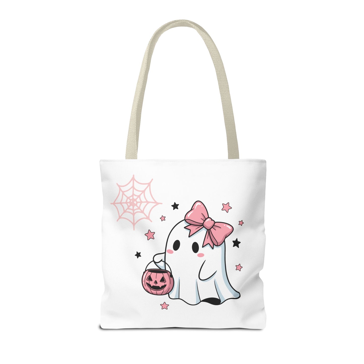 HALLOWEEN GHOST with BOOK - Tote Bag. (CAN PERSONALIZE) - Tammy & Friends Travel