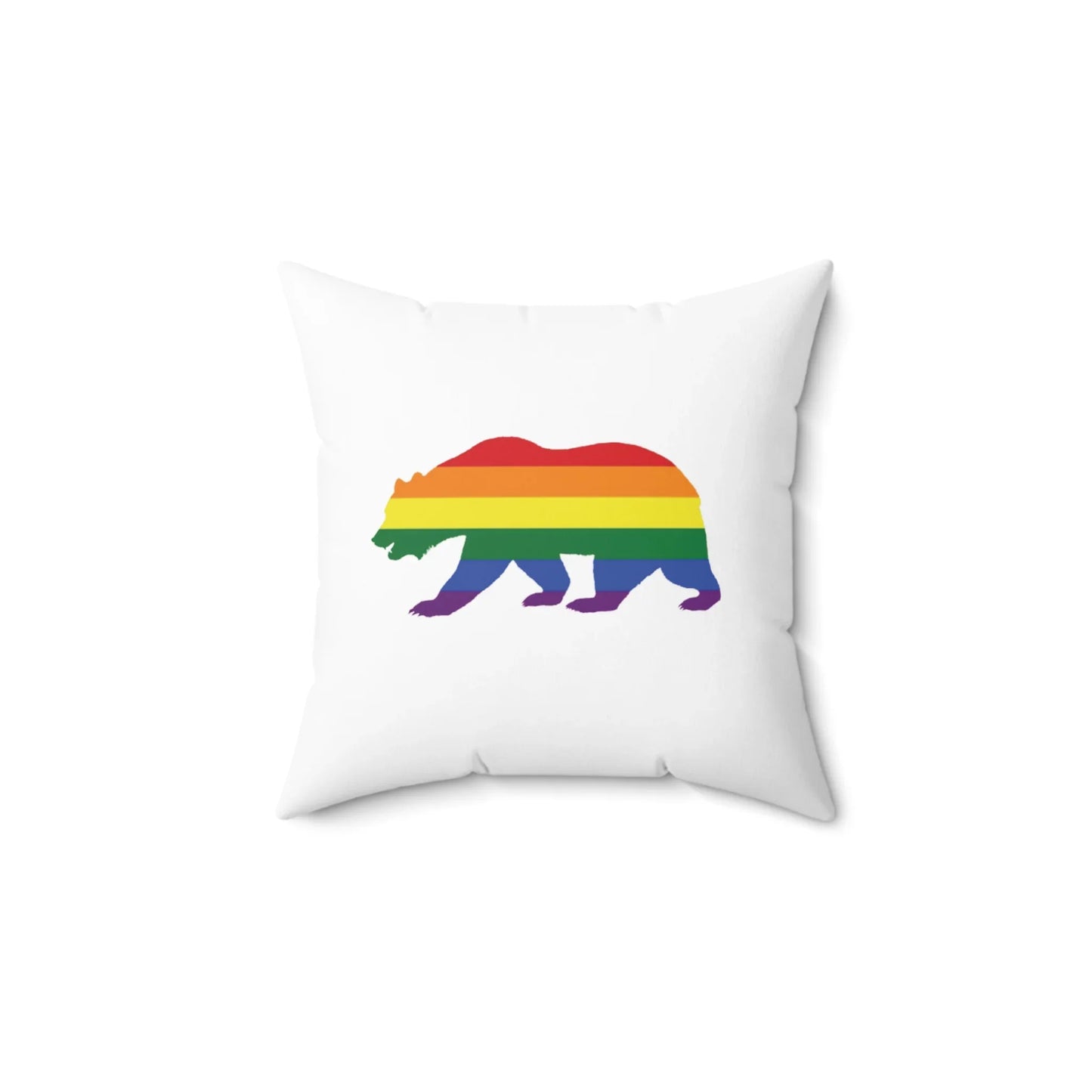 PRIDE BEAR - Throw Pillow (CAN PERSONALIZE) - Tammy & Friends Travel