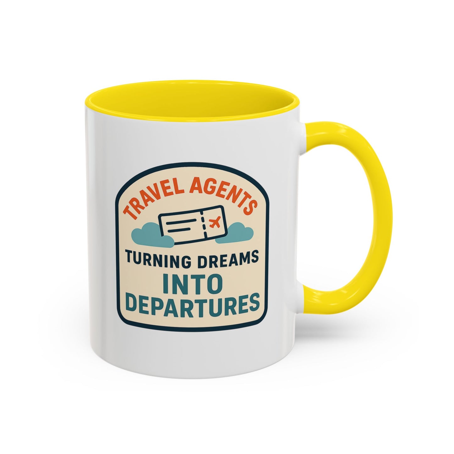 Travel Agents - Turning Dreams Into Departures Mug  11oz & 15oz with Vibrant Colors (NOT PERSONALIZED)