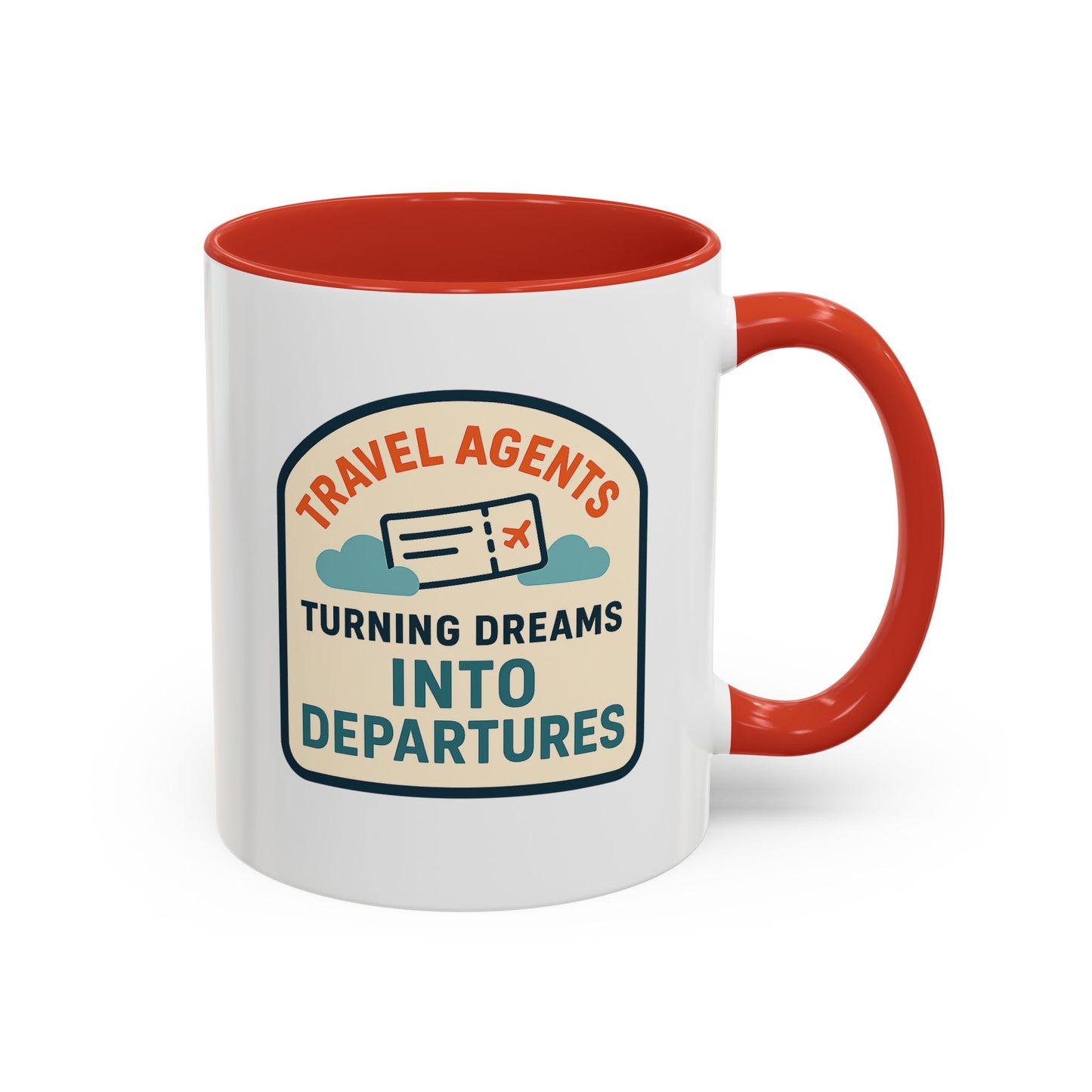 Travel Agents - Turning Dreams Into Departures Mug  11oz & 15oz with Vibrant Colors (NOT PERSONALIZED)